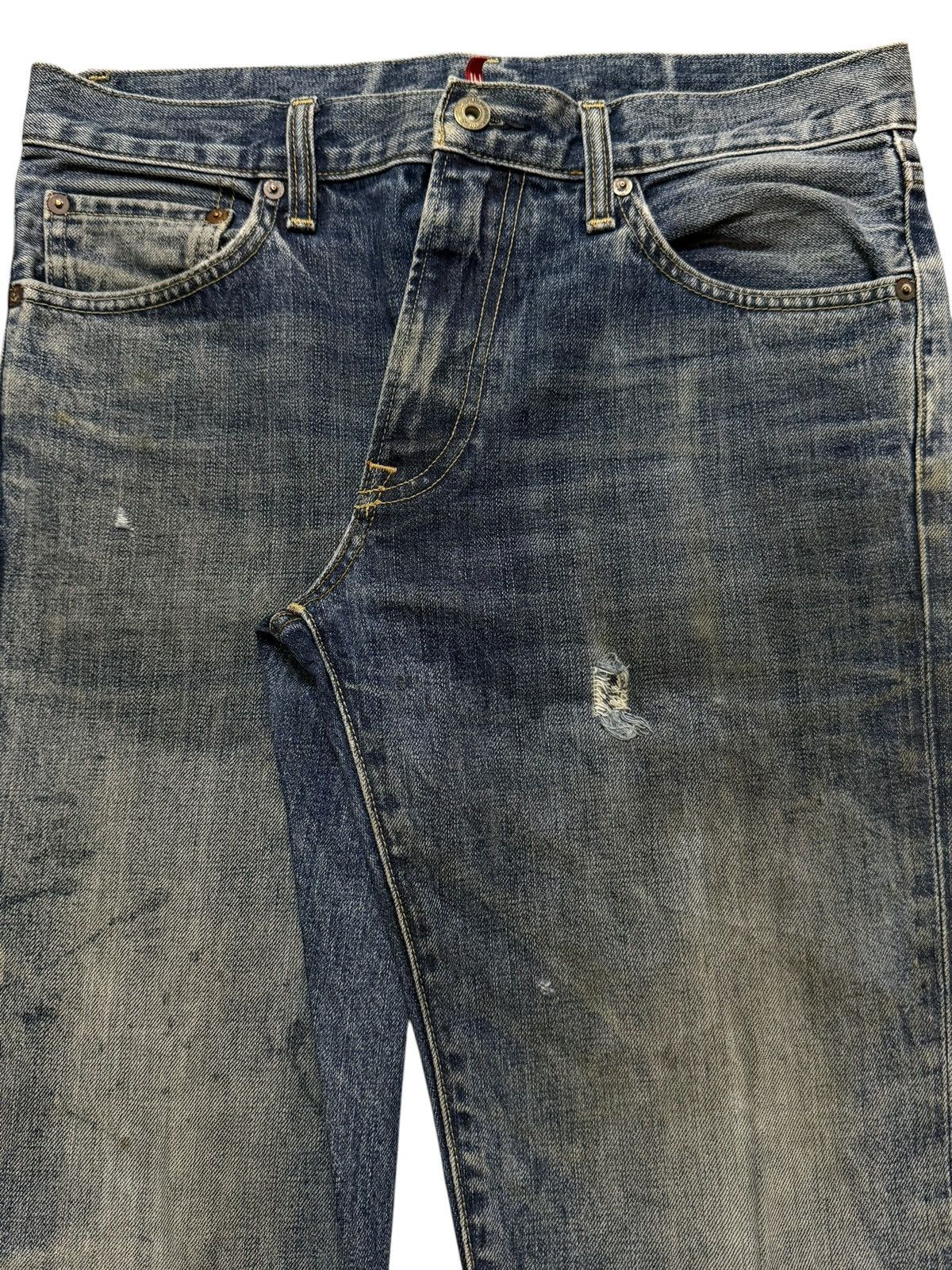 Uniqlo Vintage Y2K Japanese Uniqlo Blue Mud Wash Straight Leg Jeans Size US 32 / EU 48 - 3 Thumbnail