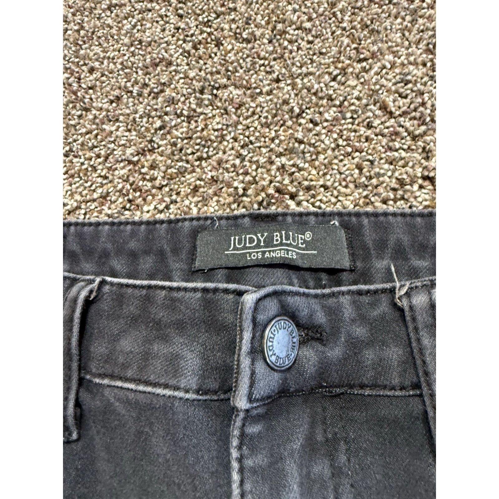 Denime Judy Blue Jeans Women's Size 5 Skinny Denim Stretch 5-Pocket Zip Mid Rise Charcoal Blue Gray Slim Regular Machine Washable Size 27" / US 4 / IT 40 - 3 Thumbnail