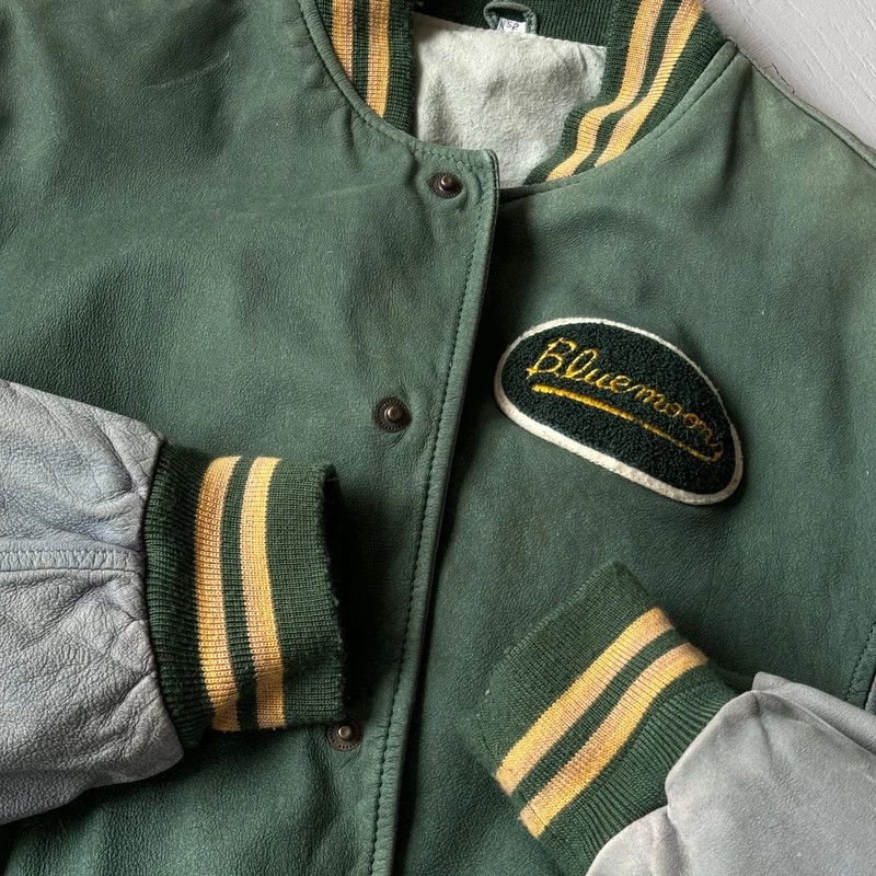 Vintage Vintage Leather Varsity Bomber Jacket Size US M / EU 48-50 / 2 - 7 Thumbnail