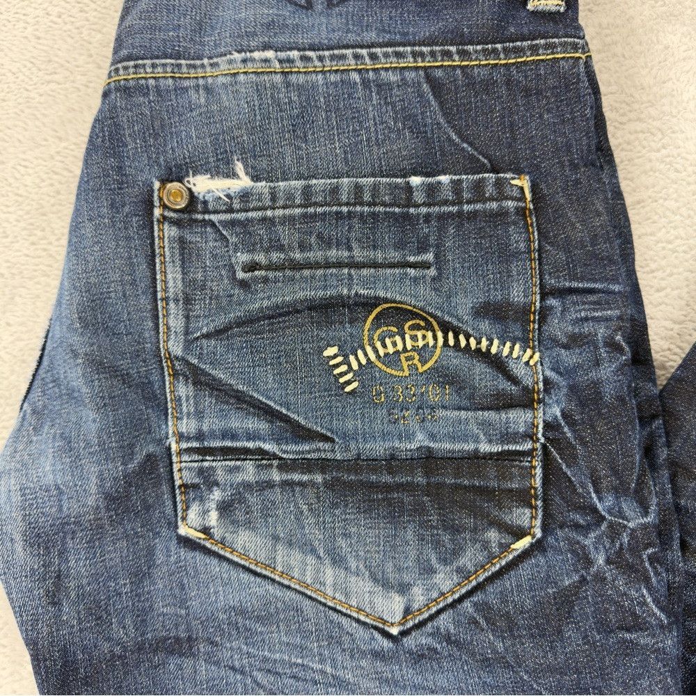 G-Star G-Star Raw Men's Size 34x33 3301 Distressed Blue Washed Jea Size US 34 / EU 50 - 6 Thumbnail