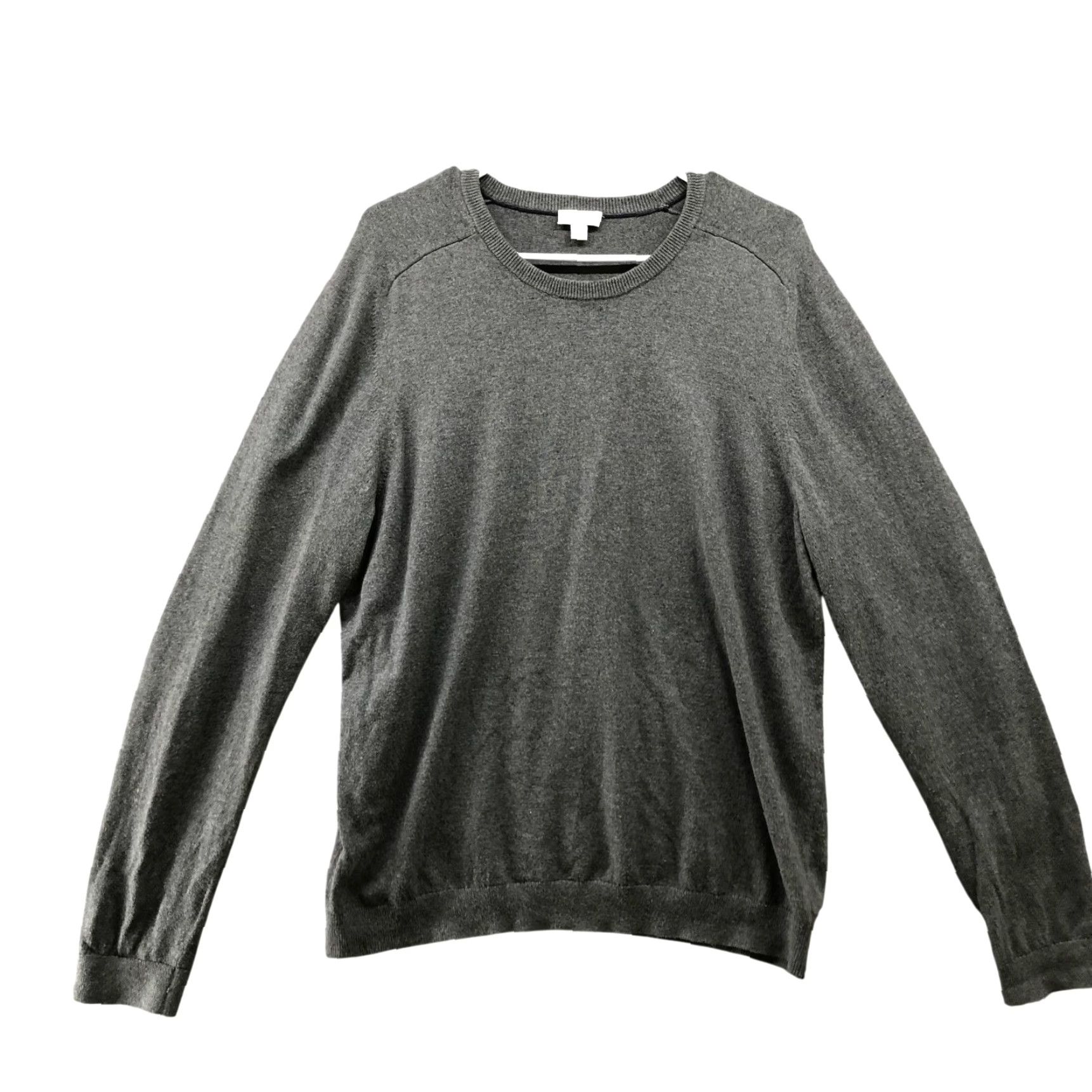 Gap Gap Mens XL Gray Crewneck Pullover Sweater Knit Cotton Cashmere Plain Regular Size Size US XL / EU 56 / 4 - 2 Thumbnail