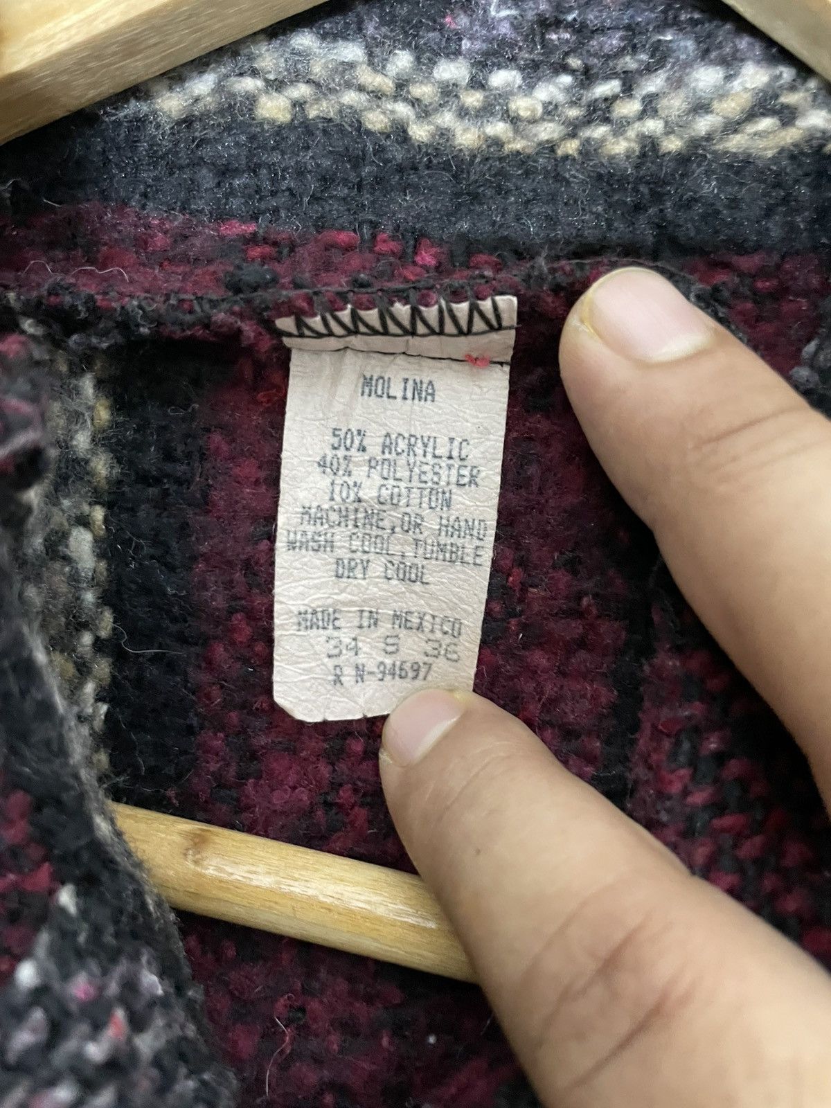 Mexican Threads Vintage Mexican Baja Blanket Pullover Hooded Jacket Size US S / EU 44-46 / 1 - 8 Thumbnail
