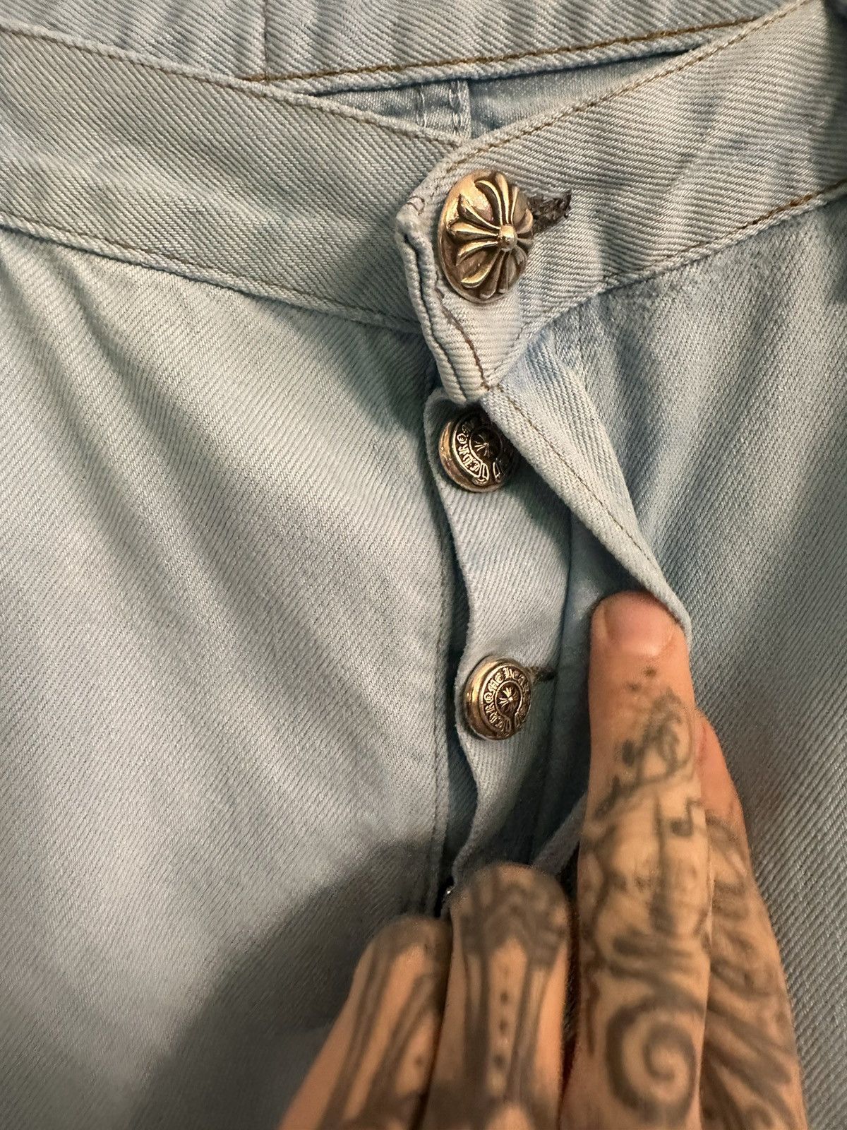 Chrome Hearts CHROME HEARTS DRAKE BABYBLUE LEVI CROSS JEANS XXXL 38 40 Size US 38 / EU 54 - 8 Thumbnail