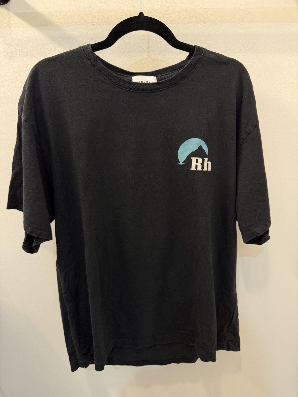 Rhude Mountain Graphic T-Shirt - Washed Black, Medium