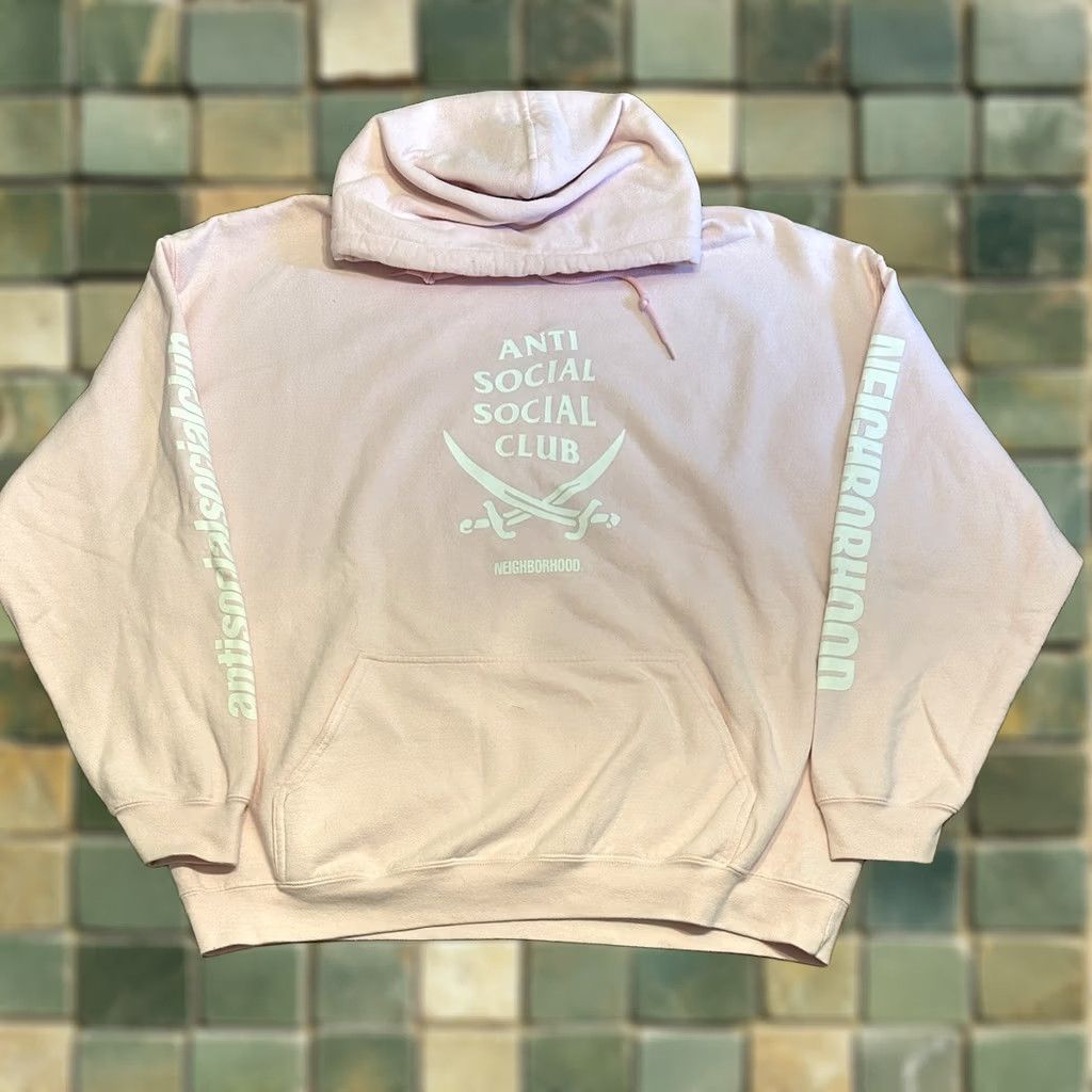 Anti Social Social Club Anti Social Social Club Neighborhood Hoodie Sweatshirt Pink 2XL Size US XXL / EU 58 / 5 - 1 Thumbnail