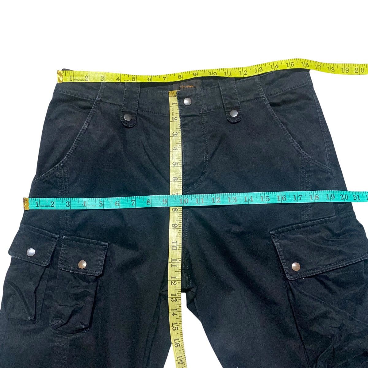 Tete Homme TETE HOMME Black Moleskin Bondage Cargo Pants Size US 32 / EU 48 - 15 Thumbnail