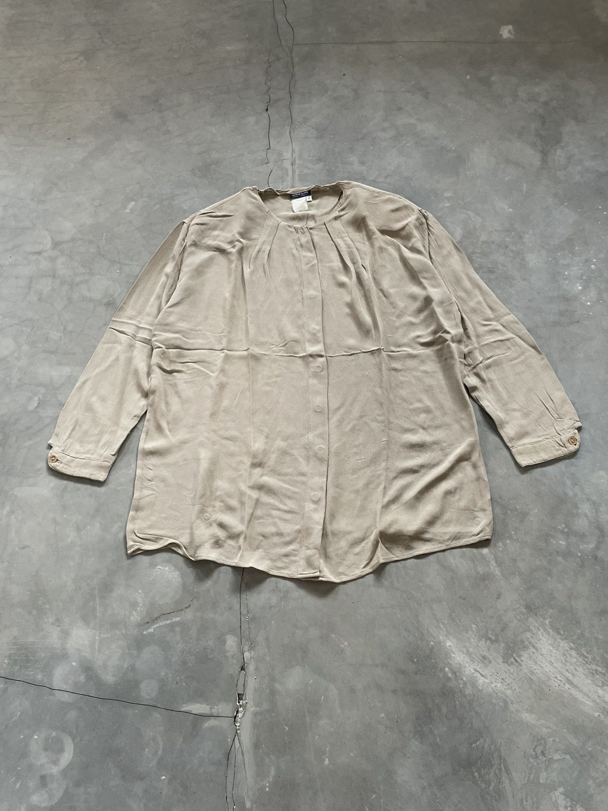 Giorgio Armani Vintage Giorgio Armani Archive Silk Pleated Blouse Size L / US 10 / IT 46 - 5 Thumbnail
