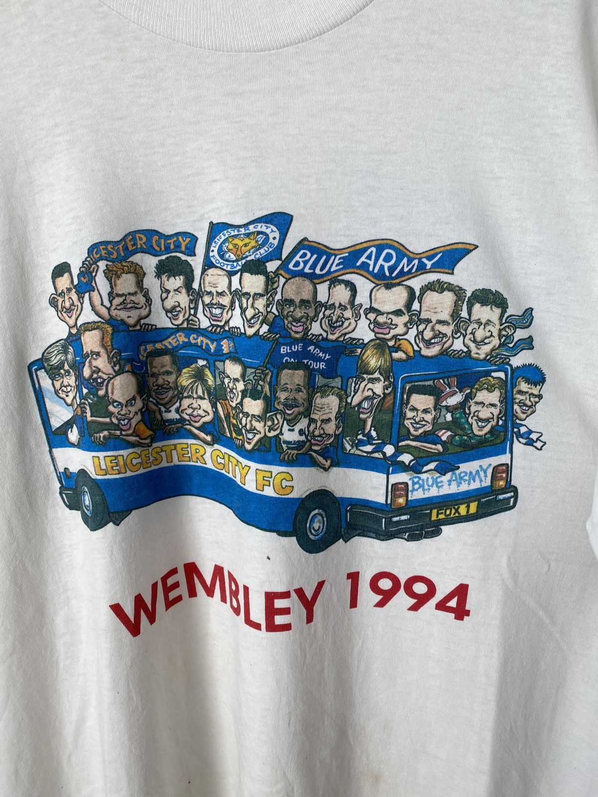 Vintage Leicester City 1994 Playoff XL size tee football england Size US XL / EU 56 / 4 - 3 Thumbnail