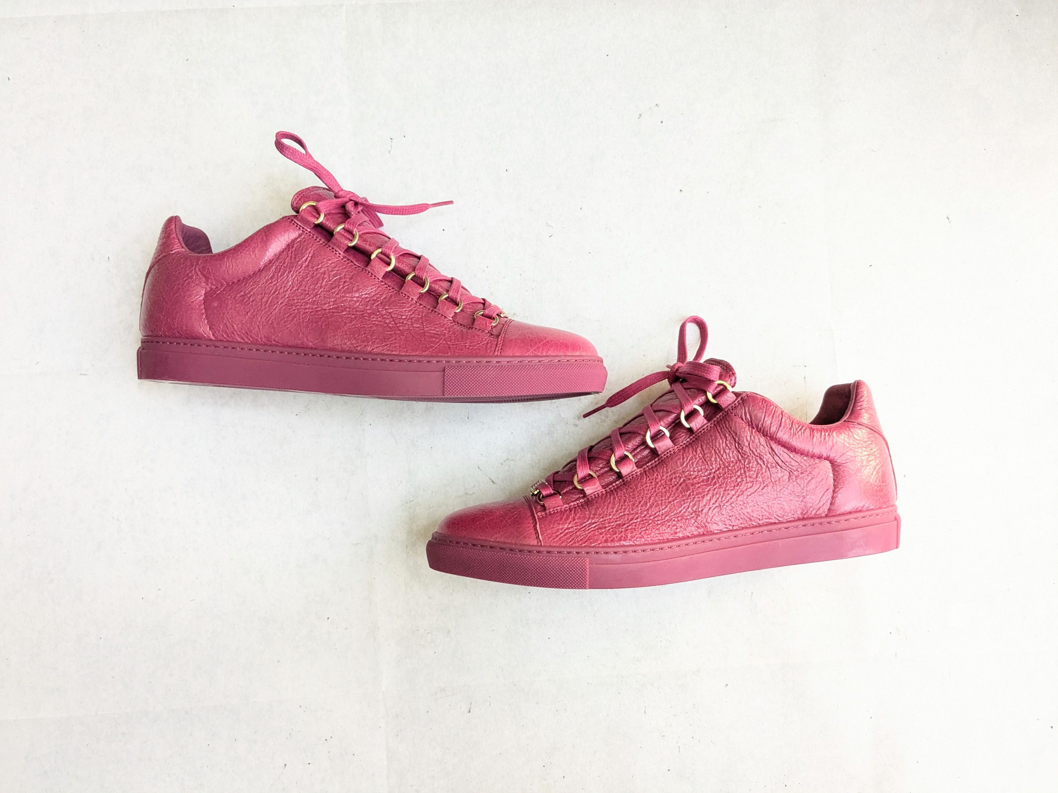 Balenciaga Balenciaga Arena Sneakers Pink Leather 10 Low Tops Size US 10 / EU 43 - 1 Thumbnail