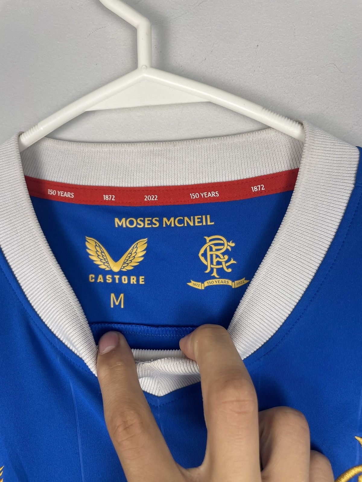 Castore Glasgow Rangers 2021 2022 jersey home kit Size US M / EU 48-50 / 2 - 5 Thumbnail