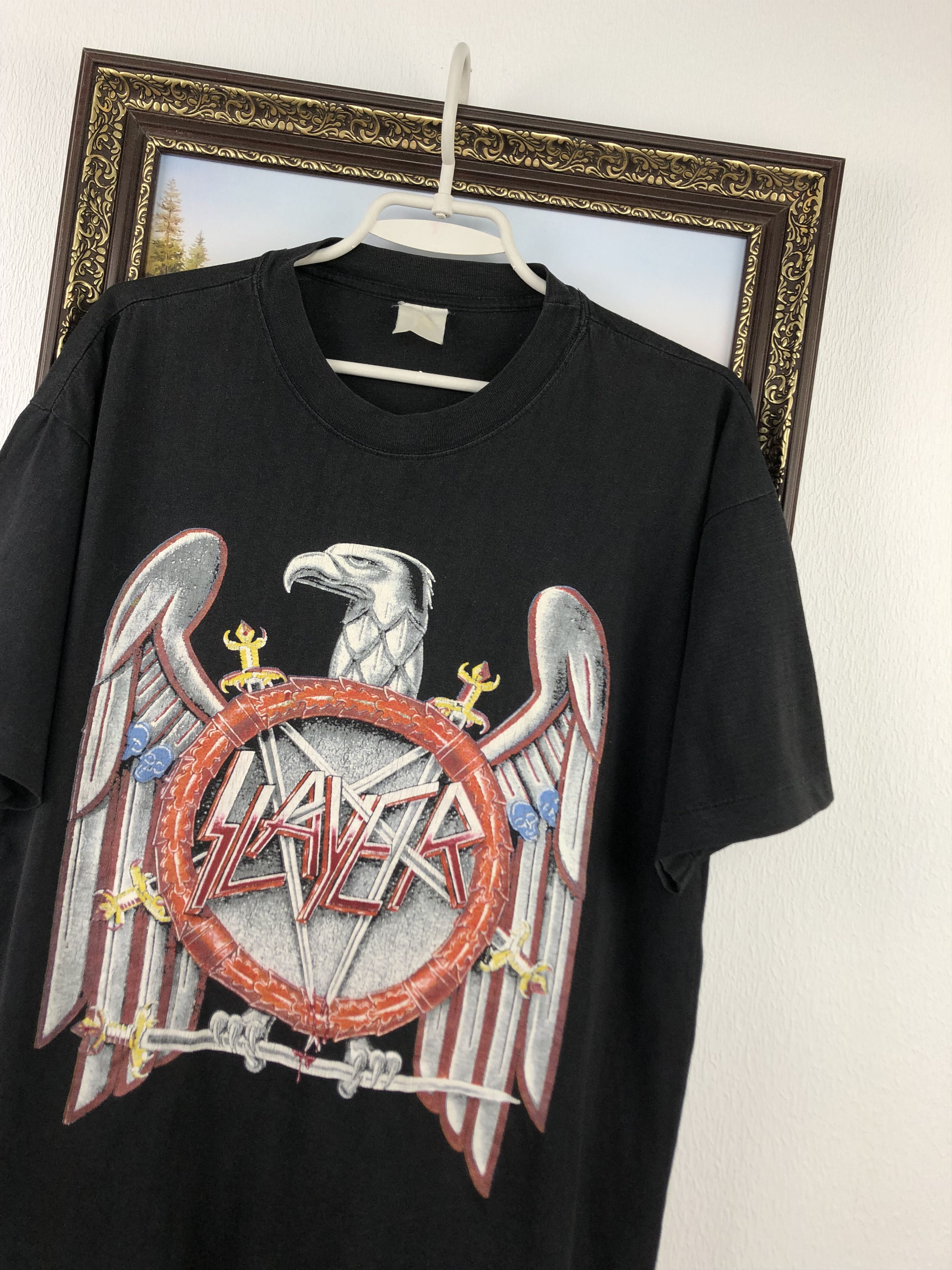 Band Tees Vintage 90's Slayer Band Tee Shirt Rare Over Print Size US M / EU 48-50 / 2 - 4 Thumbnail