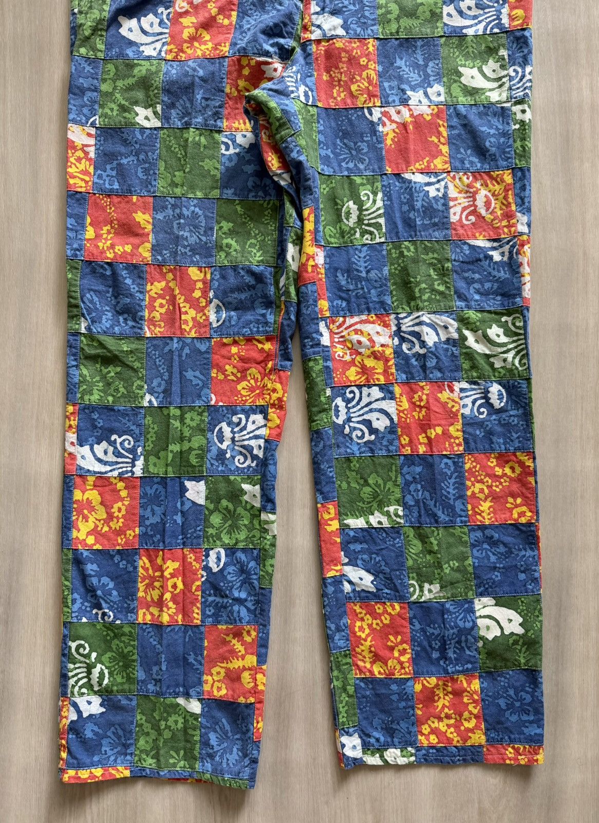 Other Mod Retro Hawaiian Patchwork Loudmouth Trouser Golf Sz 38x30 Size US 38 / EU 54 - 2 Thumbnail