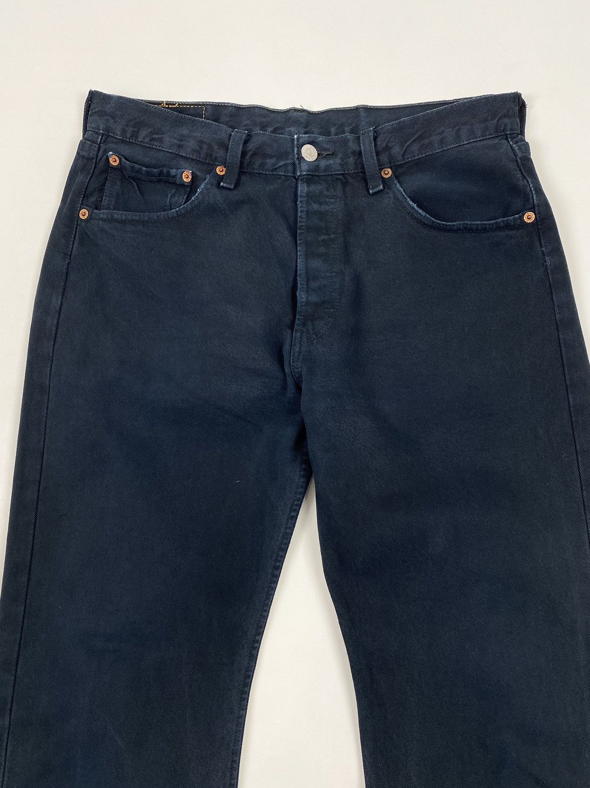 Levi's 2000’s Vintage Levi’s 501 Black Denim Jeans 33X30 Size US 33 - 4 Thumbnail