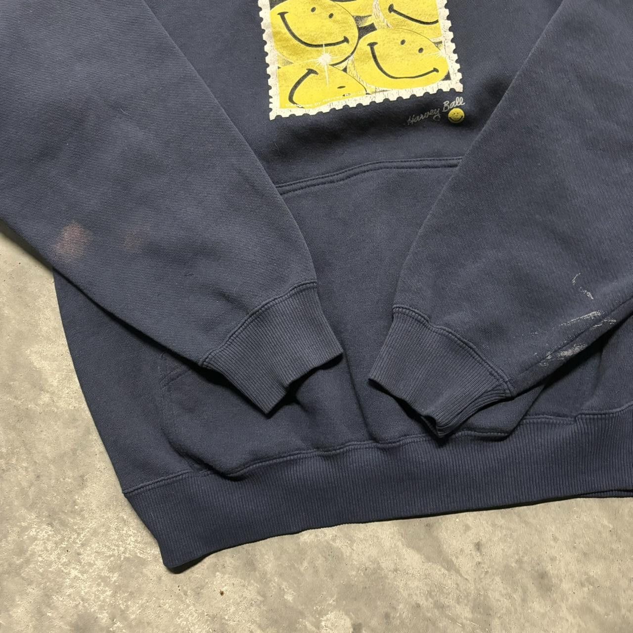 Japanese Brand × Vintage Crazy Vintage Y2K/2000s Blue Smile Obscure Graphic Hoodie Size US M / EU 48-50 / 2 - 6 Thumbnail