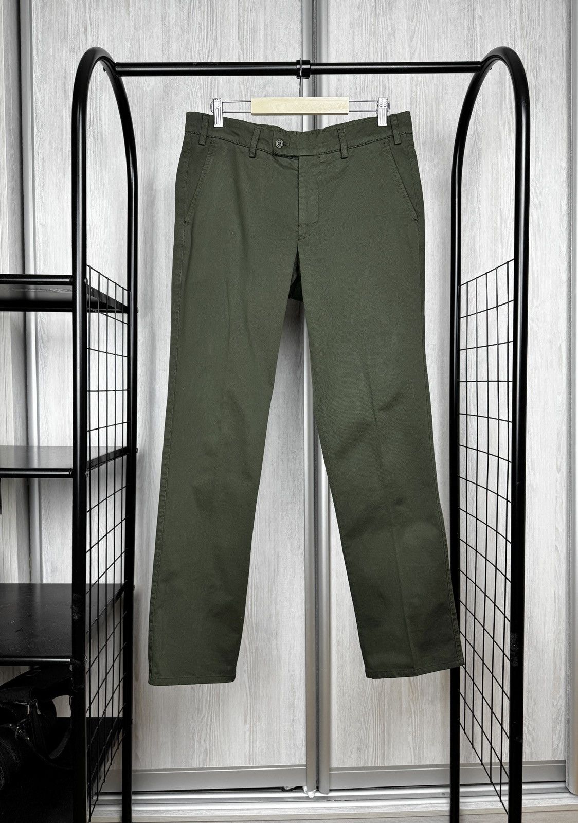 Aspesi Alberto Aspesi green cotton chino pants size 48 Size US 32 / EU 48 - 1 Thumbnail