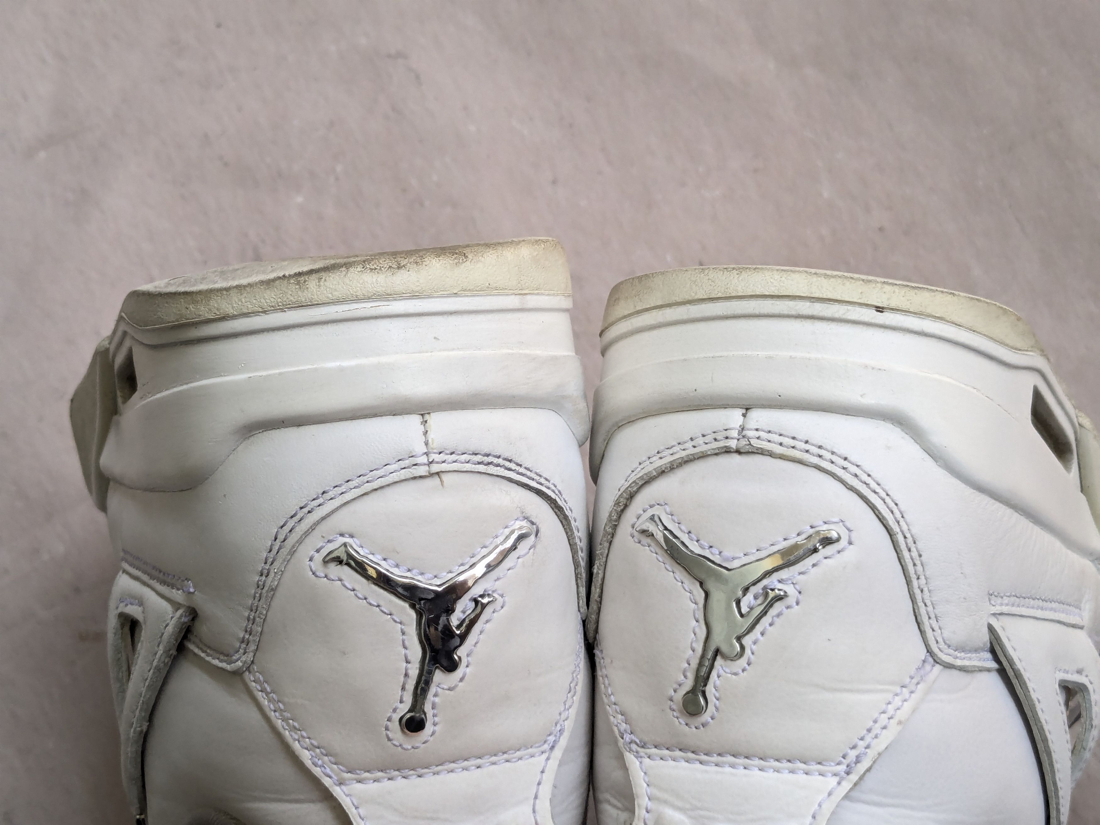 Jordan Brand Nike Air Jordan 4 Retro Pure Money 11.5 White Silver Leather Size US 11.5 / EU 44-45 - 14 Thumbnail