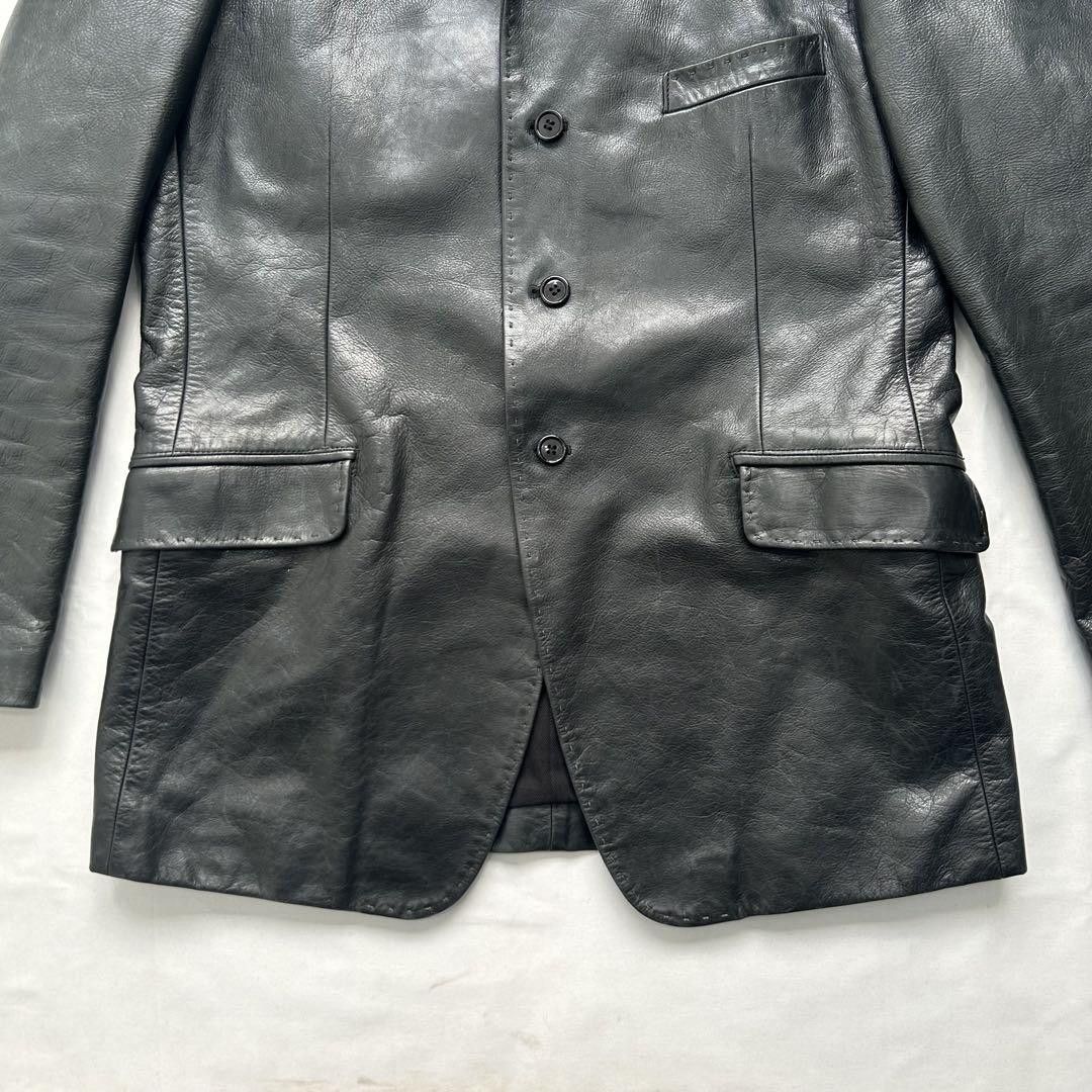 Yohji Yamamoto Yohji Yamamoto POUR HOMME 00aw Artisan era leather jacket Size US L / EU 52-54 / 3 - 8 Thumbnail