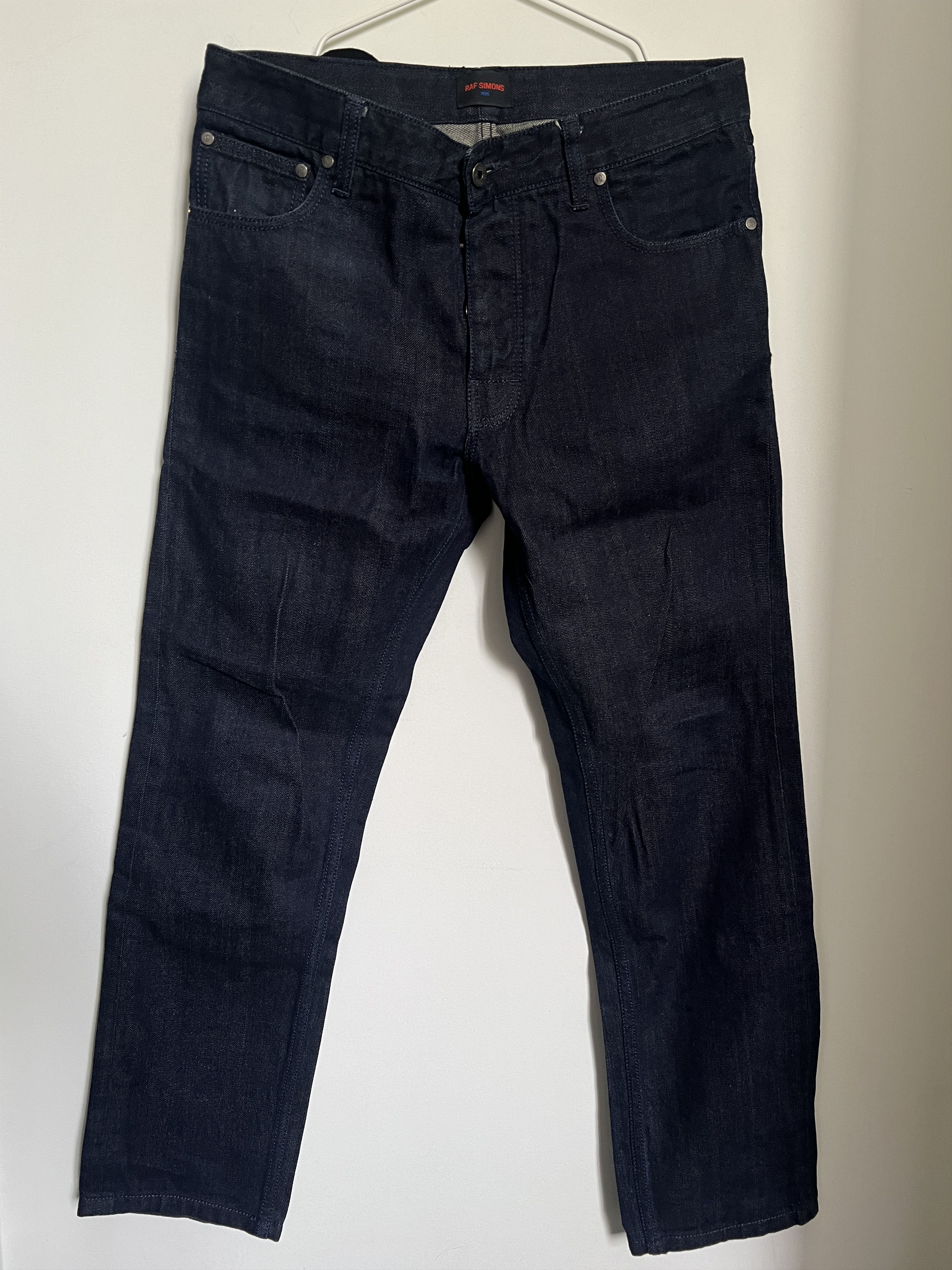Raf Simons Raf Simons 1995 Dark Navy Denim Jeans | Grailed