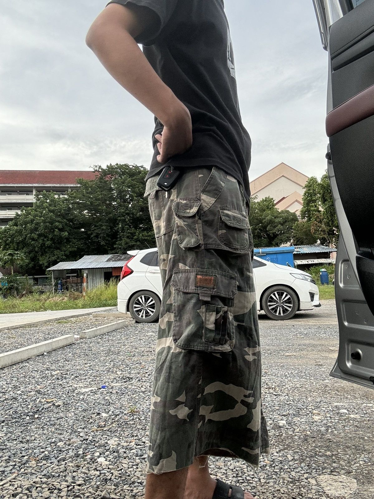 Vintage Faded Military Camo Cargo Shorts Size US 33 - 4 Thumbnail