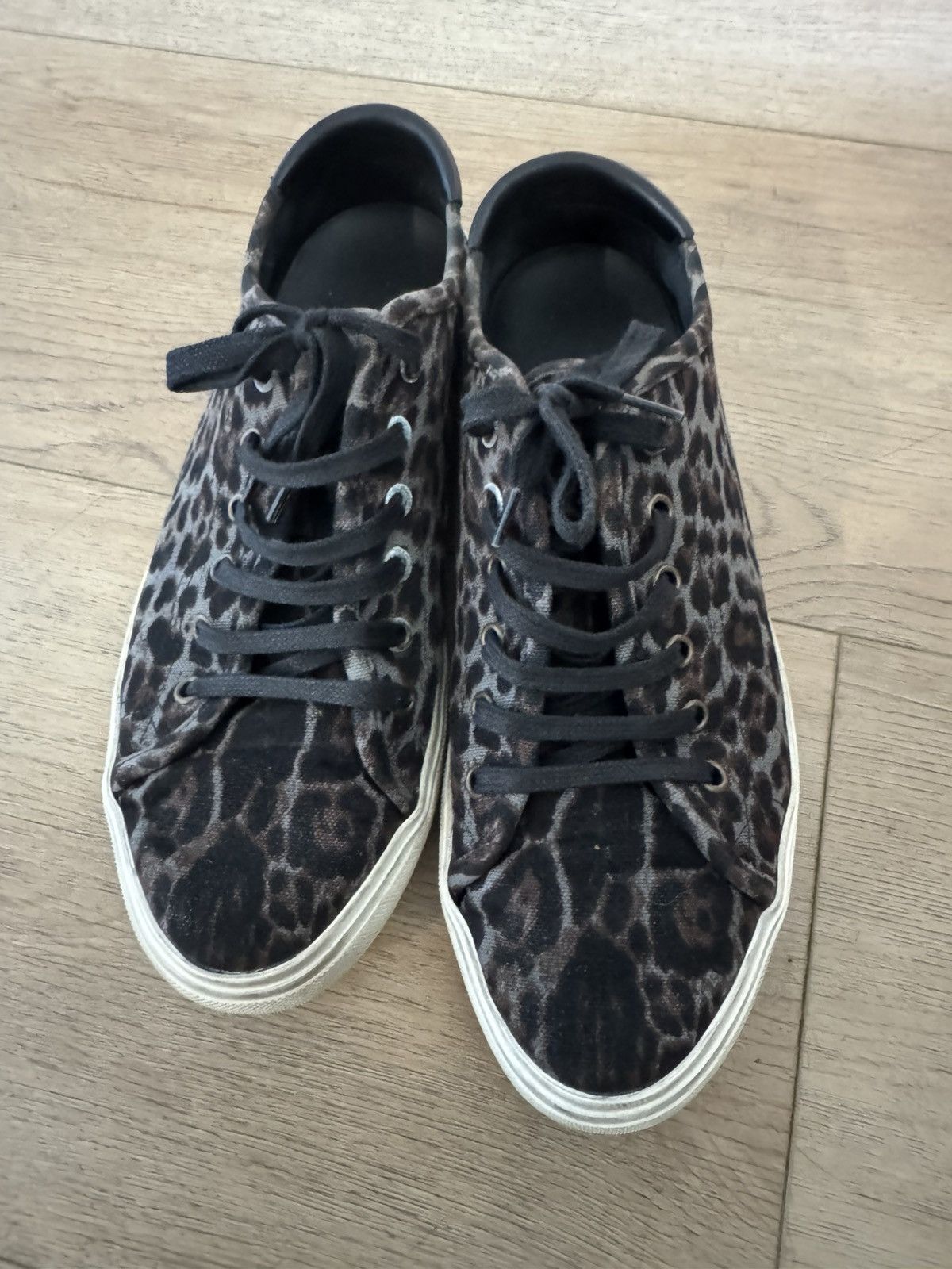 Saint Laurent Paris Malibu Leopard Skate Sneakers Low Size US 8 / EU 41 - 3 Thumbnail