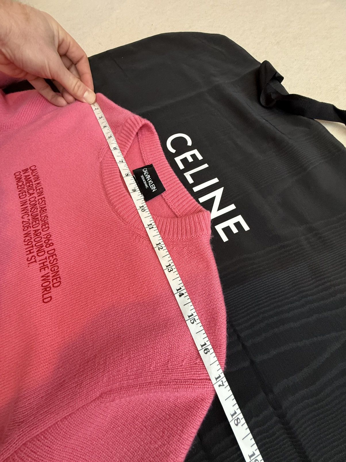 Calvin Klein 205W39NYC SS18 Calvin Klein 205w39nyc Logo pink cashmere sweater raf Size US XS / EU 42 / 0 - 4 Thumbnail