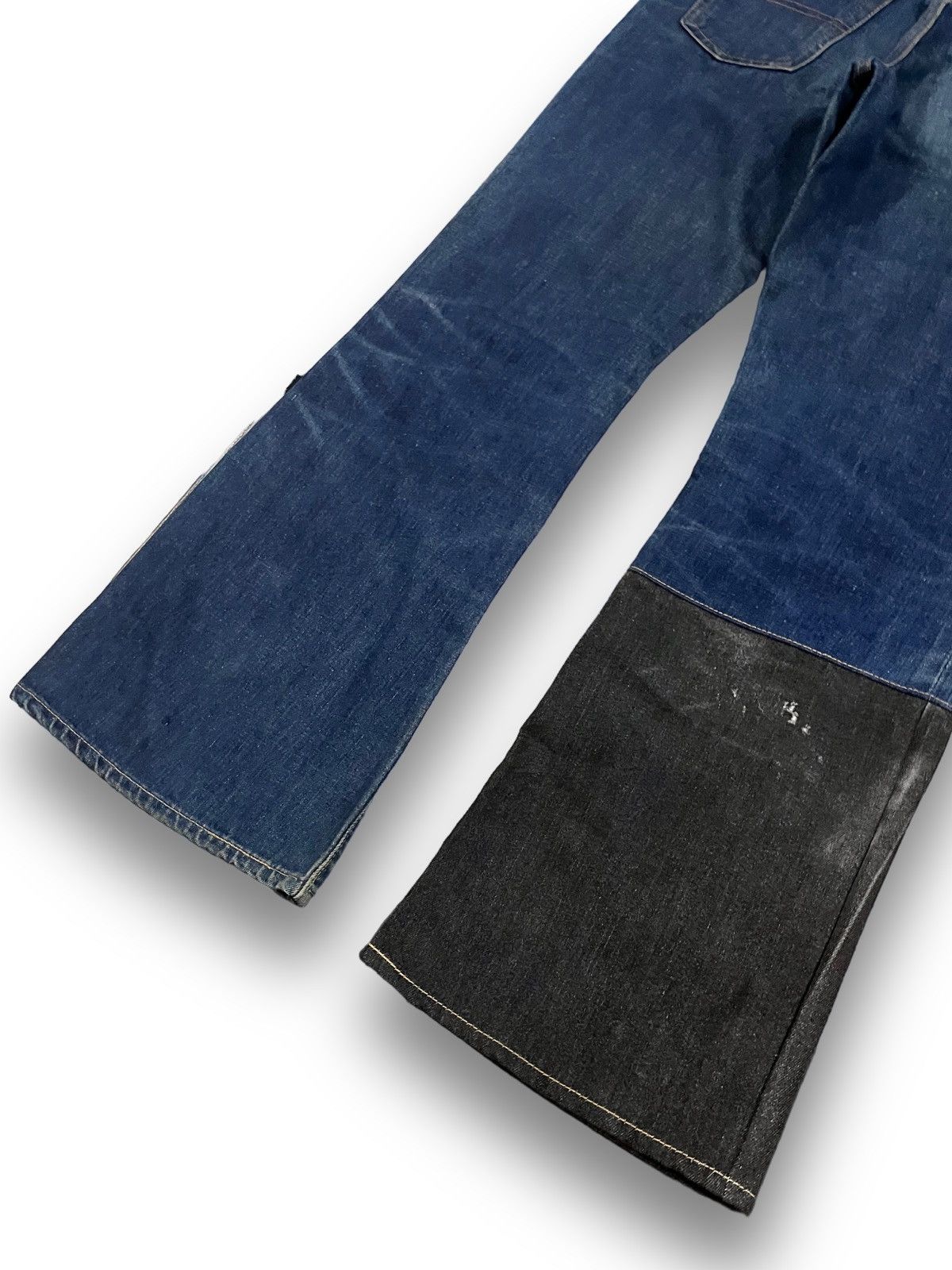 Beauty Beast × POST ARCHIVE FACTION (PAF) Vintage Cosmo Indigo Flare Denim Size US 30 / EU 46 - 12 Thumbnail