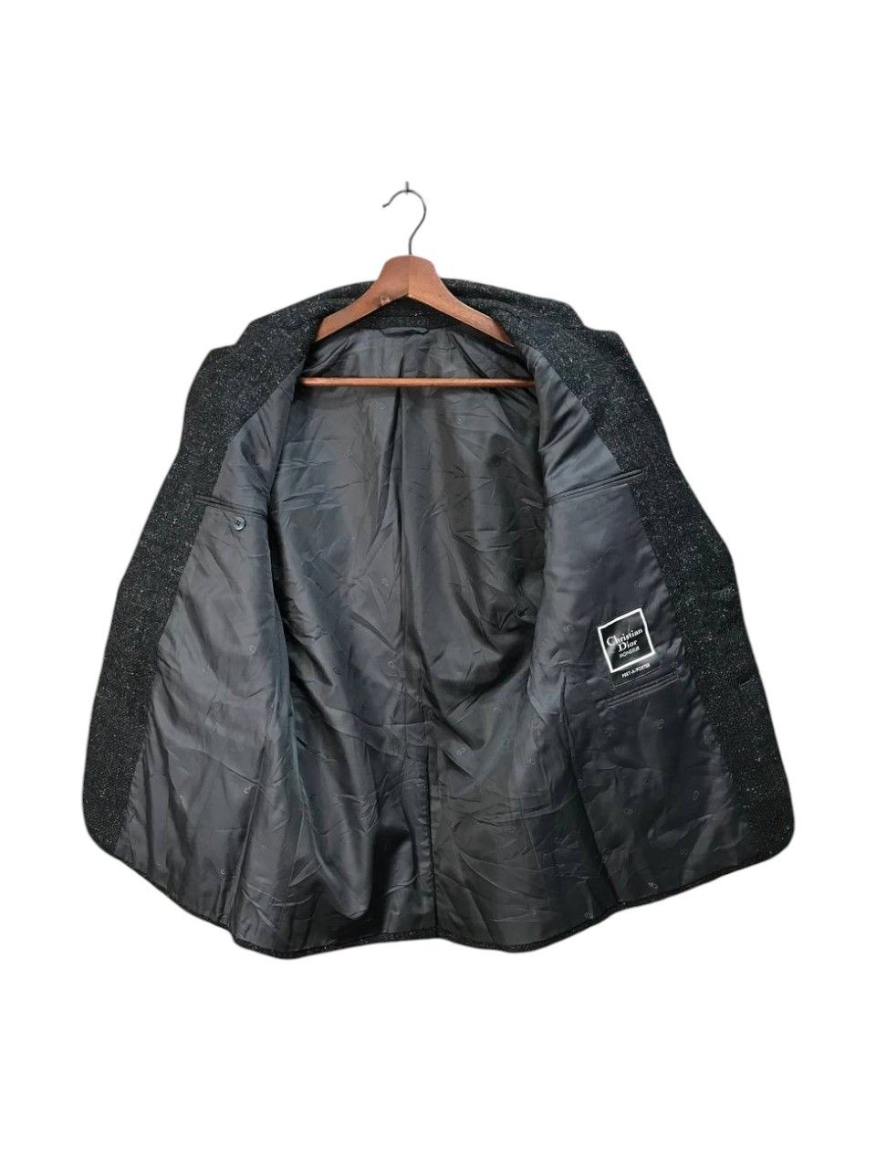 CHRISTIAN DIOR MONSIEUR PRET-A-PORTER WOOL JACKET GRAY BLACK