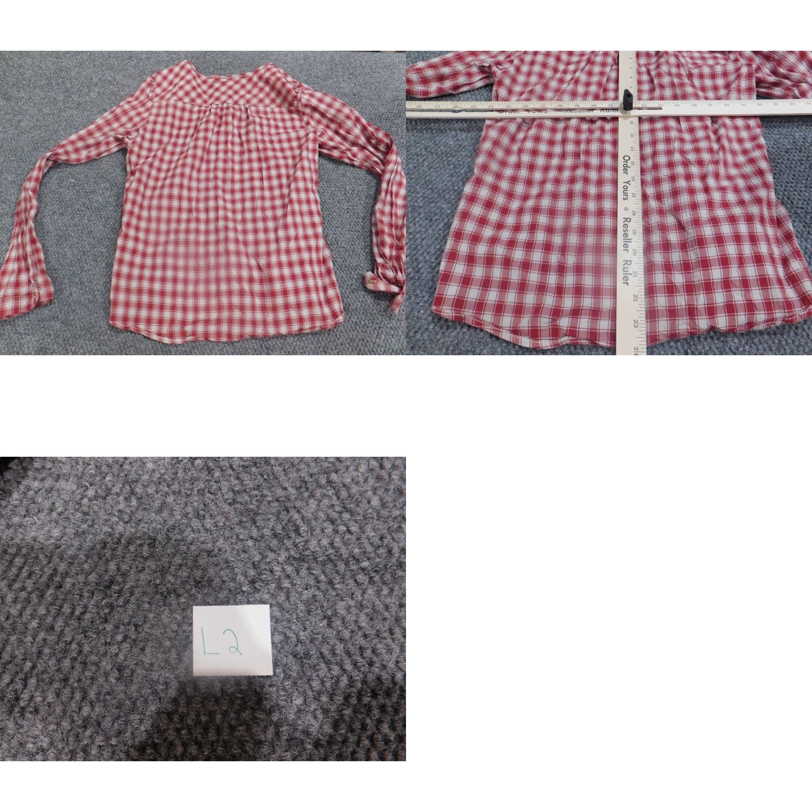 Vintage Rafaella Blouse Women Shirt Regular Size 3 Red Plaid Button Down Collared Cotton Casual Long Sleeve Size XS / US 0-2 / IT 36-38 - 10 Thumbnail
