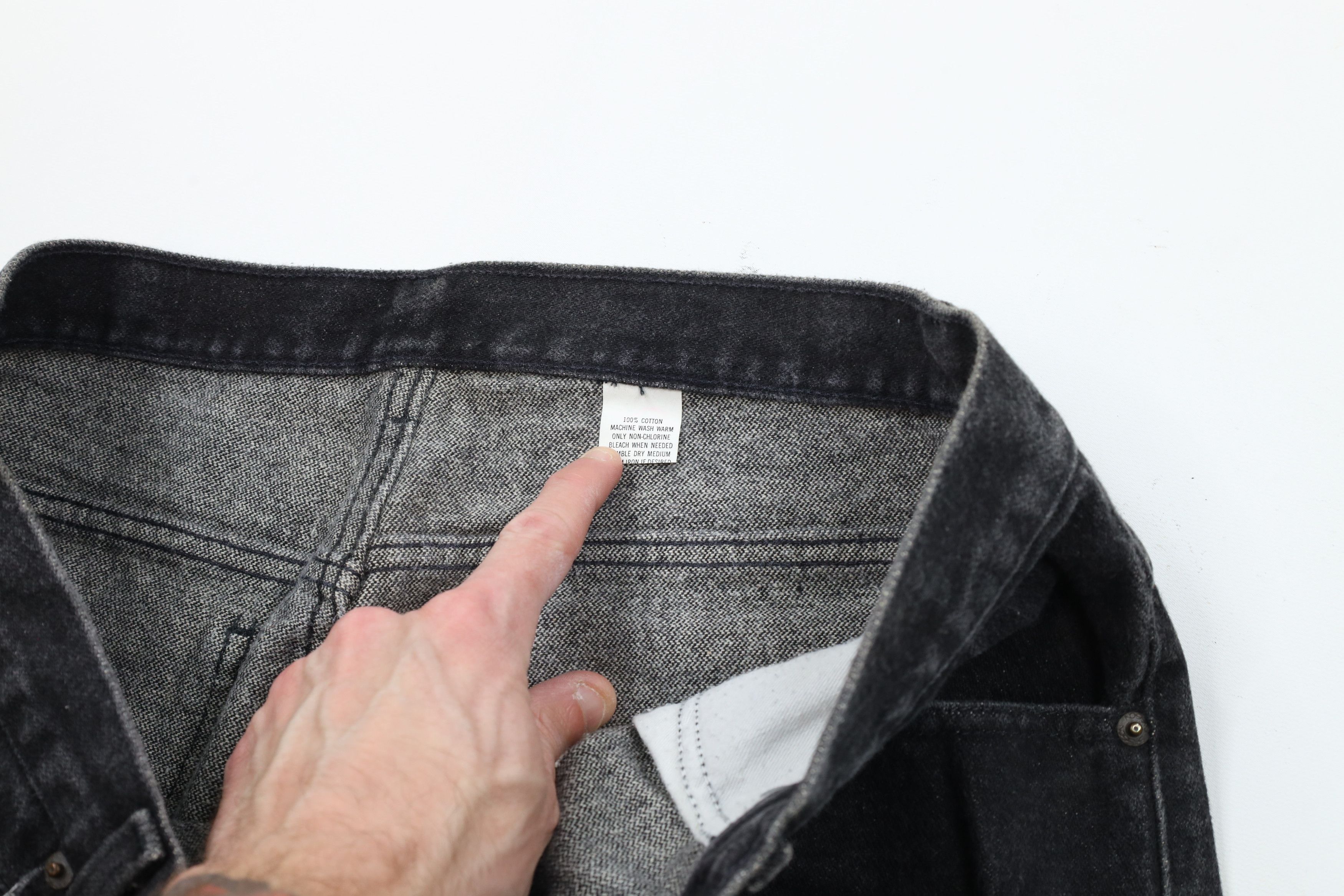Vintage Vintage 90s Streetwear Relaxed Fit Tapered Leg Denim Jeans Size US 36 / EU 52 - 7 Thumbnail