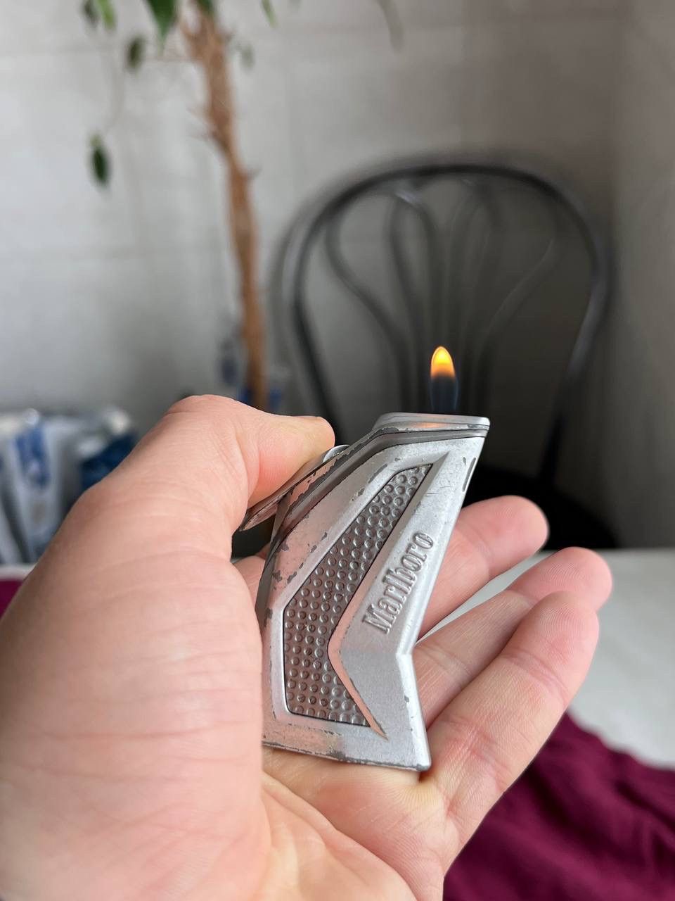 Marlboro Y2K ELEGANCE MARLBORO GEOMETRIC METAL PUNK ROCK LIGHTER Size ONE SIZE - 5 Thumbnail