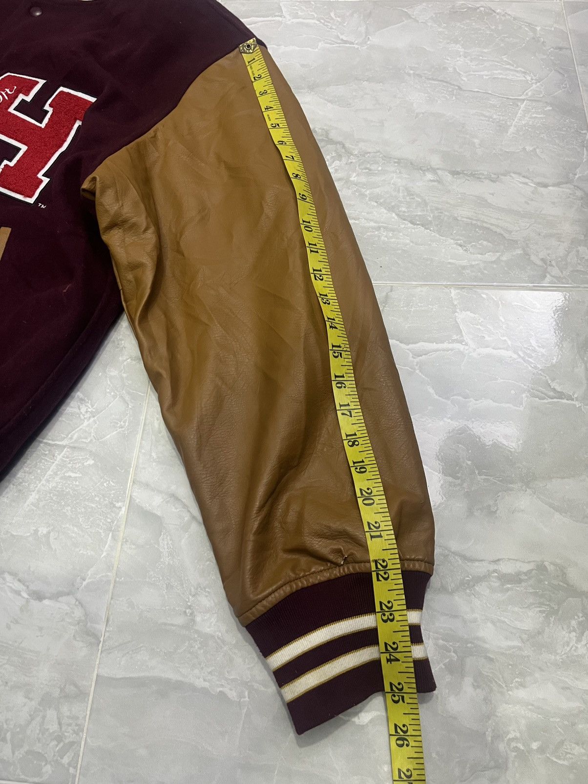 GU GU x Harvard Varsity Jacket Faux Leather Sleeves Size US XL / EU 56 / 4 - 22 Thumbnail