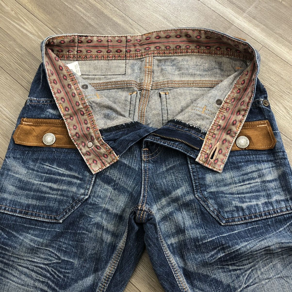 Edwin × If Six Was Nine × Japanese Brand 2000s Edwin Exclusive Vintage Nice Design Faded Jeans Y2K Size US 28 / EU 44 - 4 Thumbnail