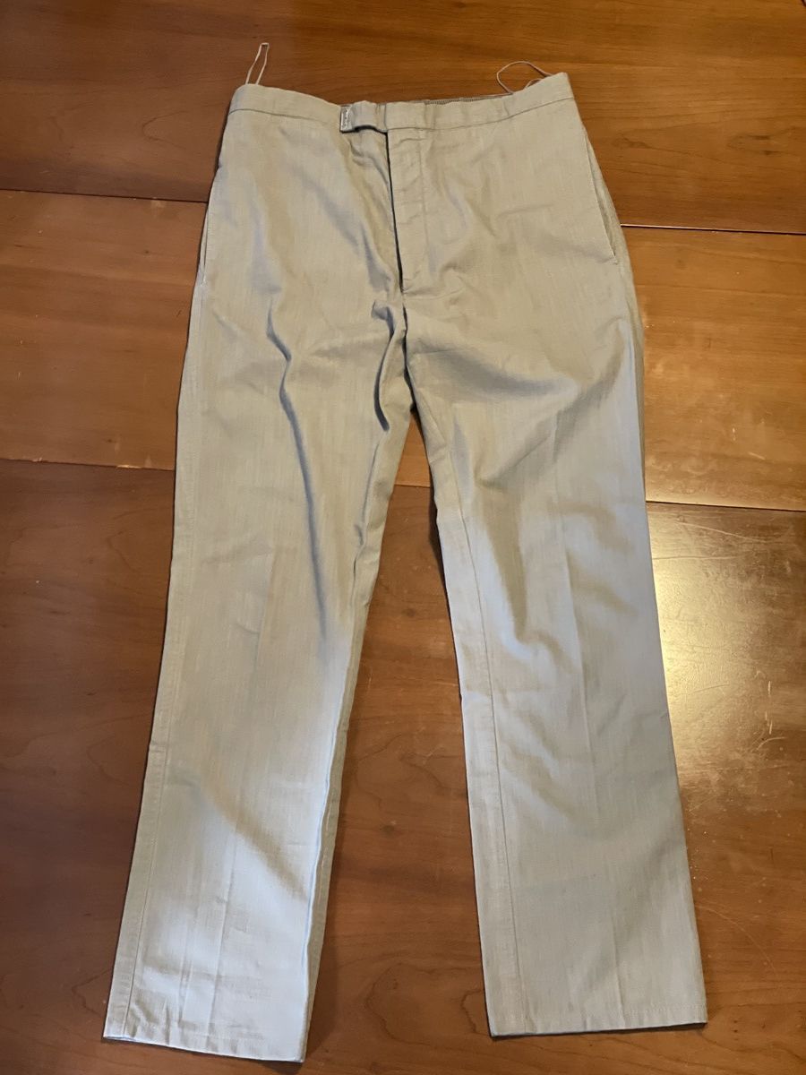 CCP chainstich seam taped ‘breadstick’ trousers
