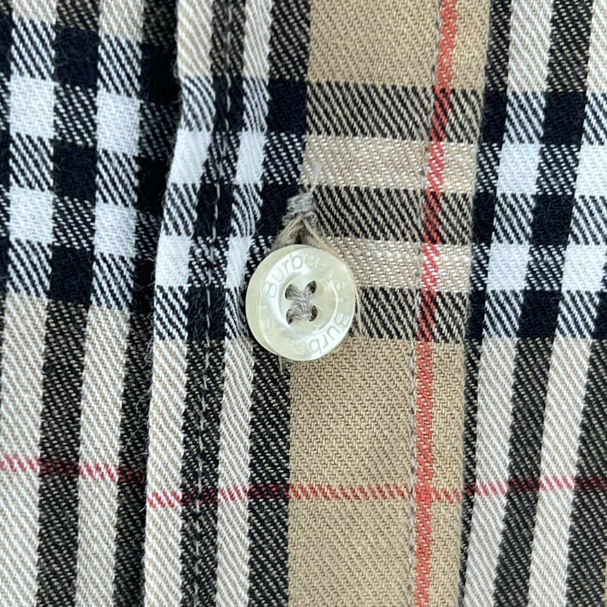 Burberry × Designer × Vintage Vintage Burberry Nova Check Beige Shirt Button Up Beige Size US M / EU 48-50 / 2 - 6 Thumbnail