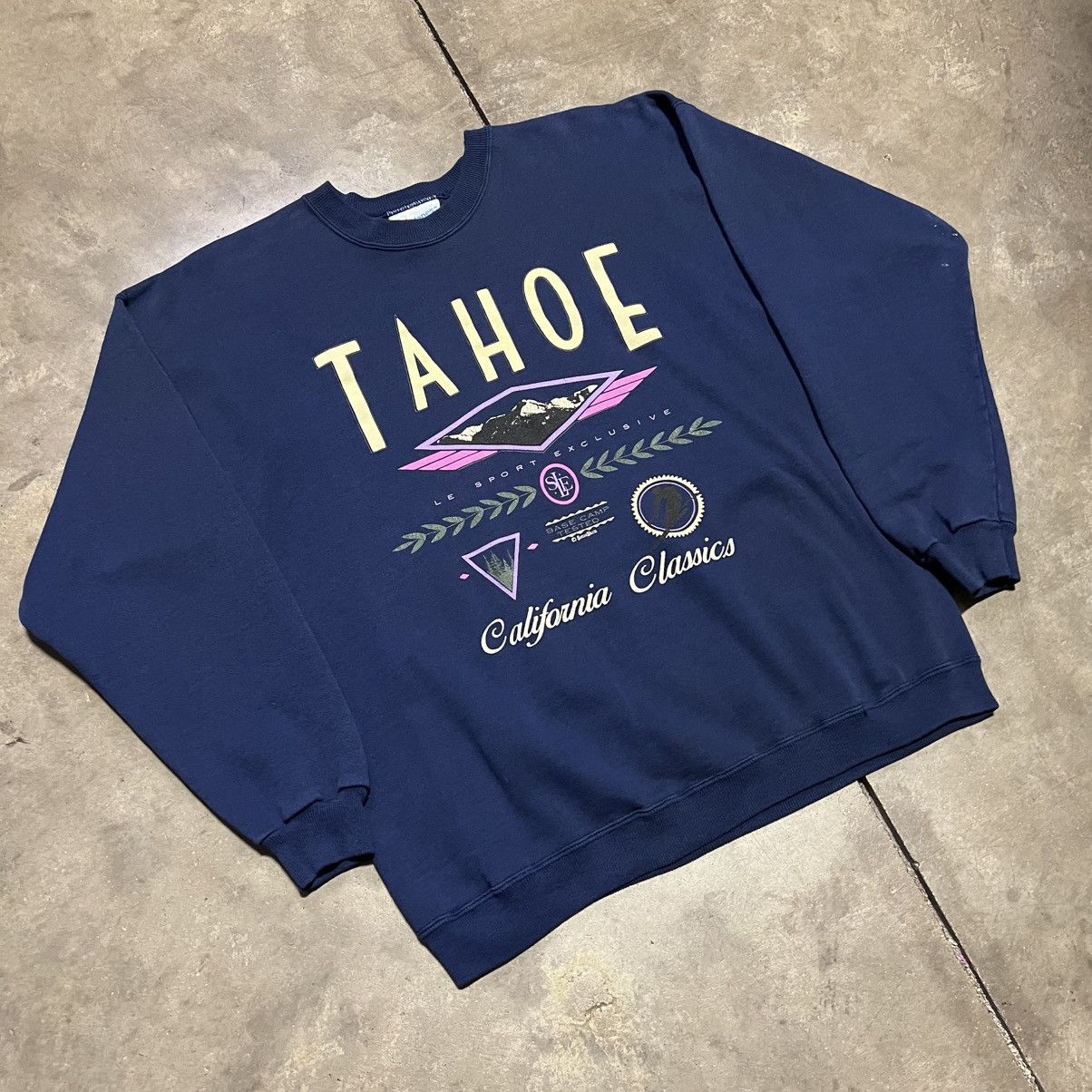 Hanes Vintage Lake Tahoe Ski Sweatshirt Crewneck 90s Heavyweight Size US L / EU 52-54 / 3 - 2 Thumbnail