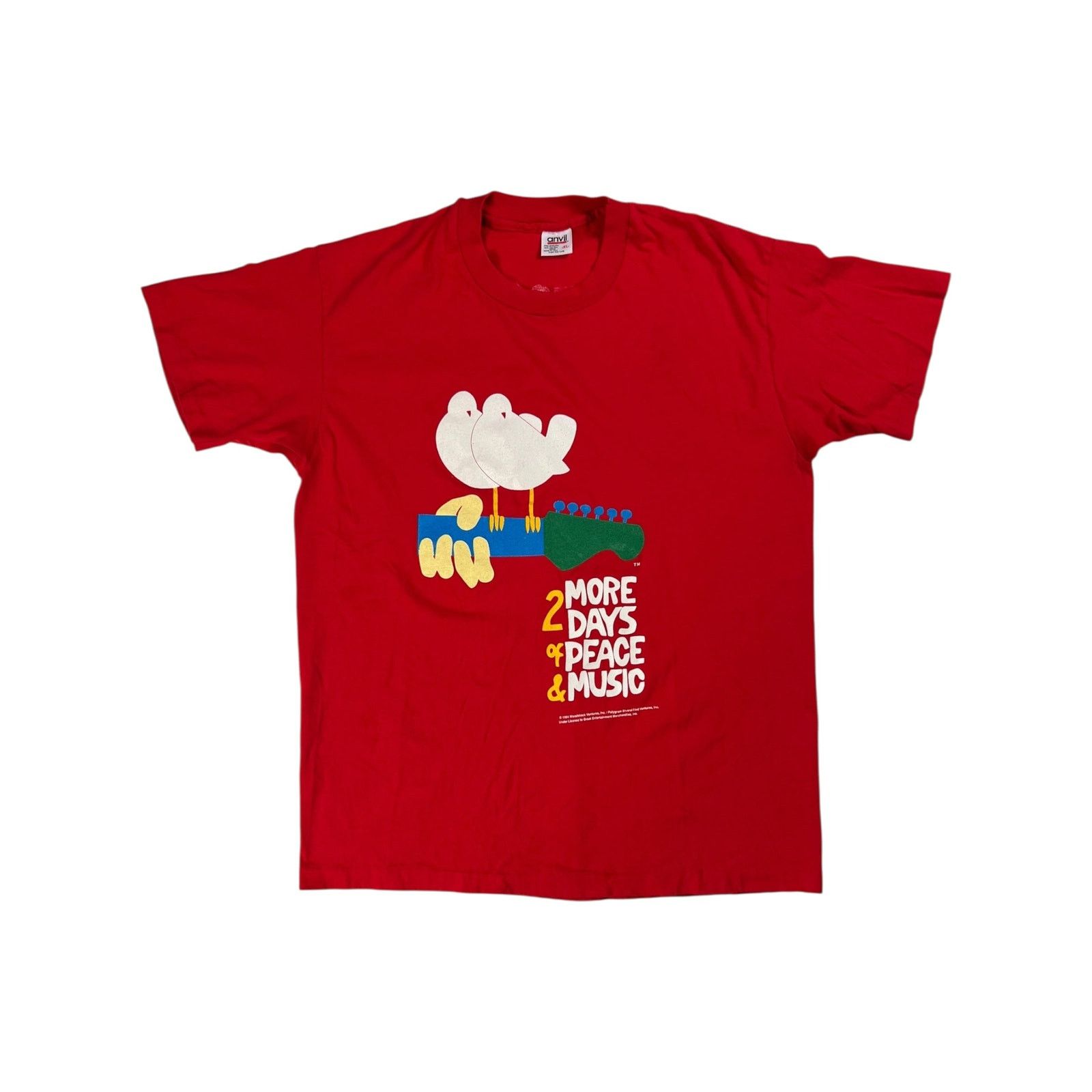 Anvil × Band Tees × Vintage Vintage 1994 Woodstock Festival 2 more days of peace tee Size US XL / EU 56 / 4 - 1 Thumbnail