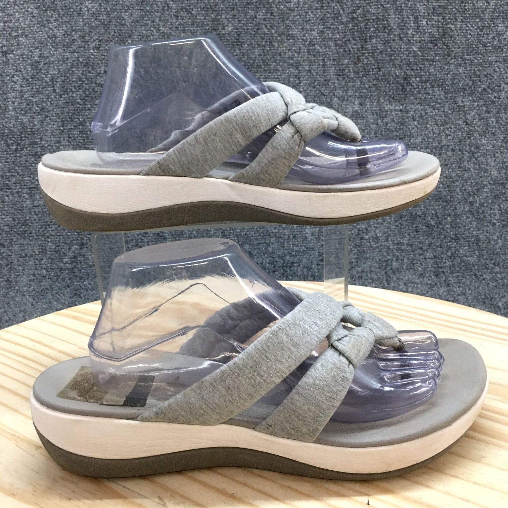 Clarks Clarks Top Womens Gray Sandals Arla Kaylie Slide Slip Comfort Low Size L / US 10 / IT 46 - 2 Thumbnail