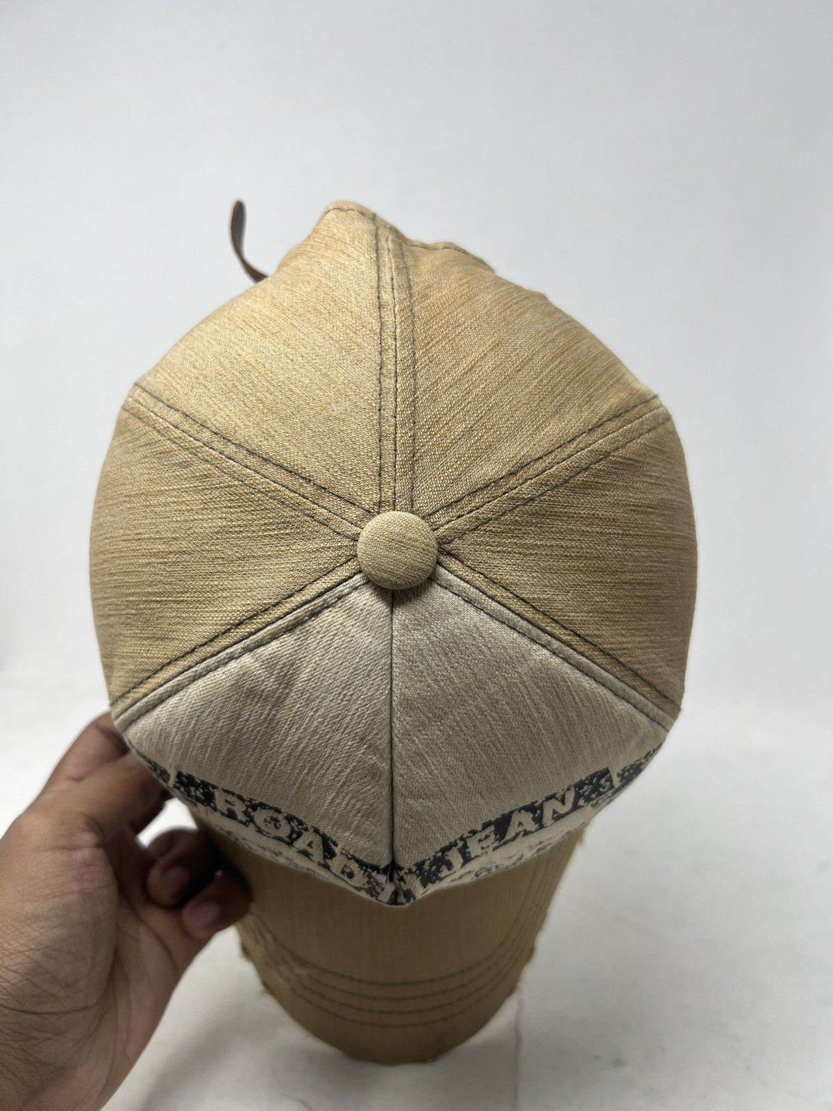 Japanese Brand U.S Western Frayed Beige Trucker Hat Size ONE SIZE - 6 Thumbnail
