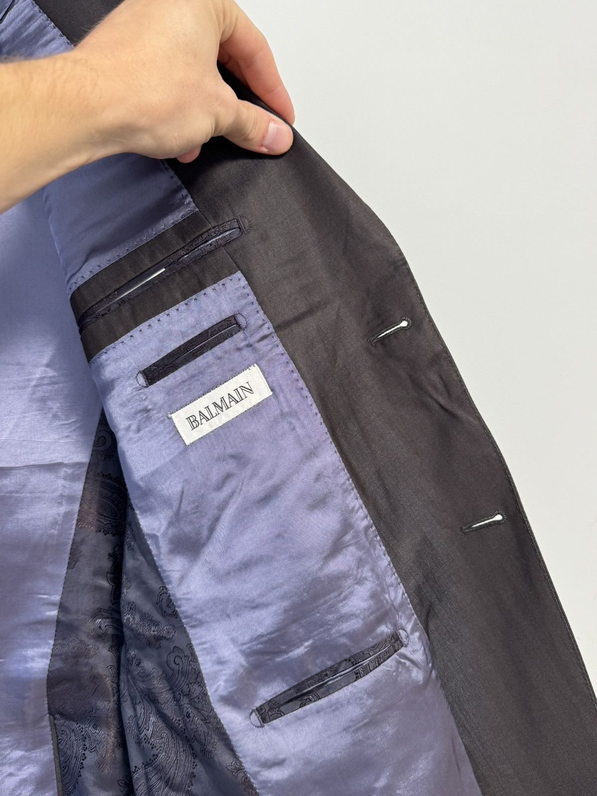 Balmain Balmain Wool Jacket Blazer Pants Suit Size 50R - 9 Thumbnail