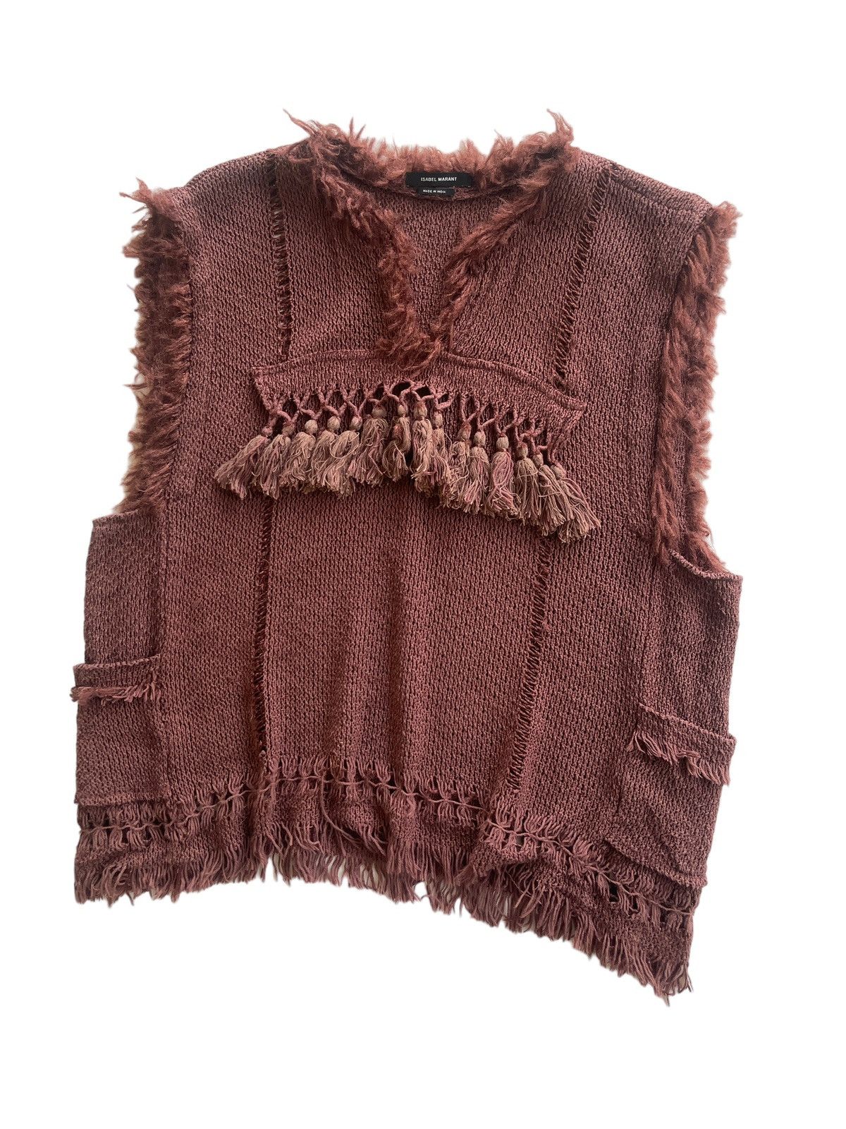 Isabel Marant Isabel Marant Avantgarde Sleeveless Fringe Tassel Fur Knit Size XS / US 0-2 / IT 36-38 - 4 Thumbnail
