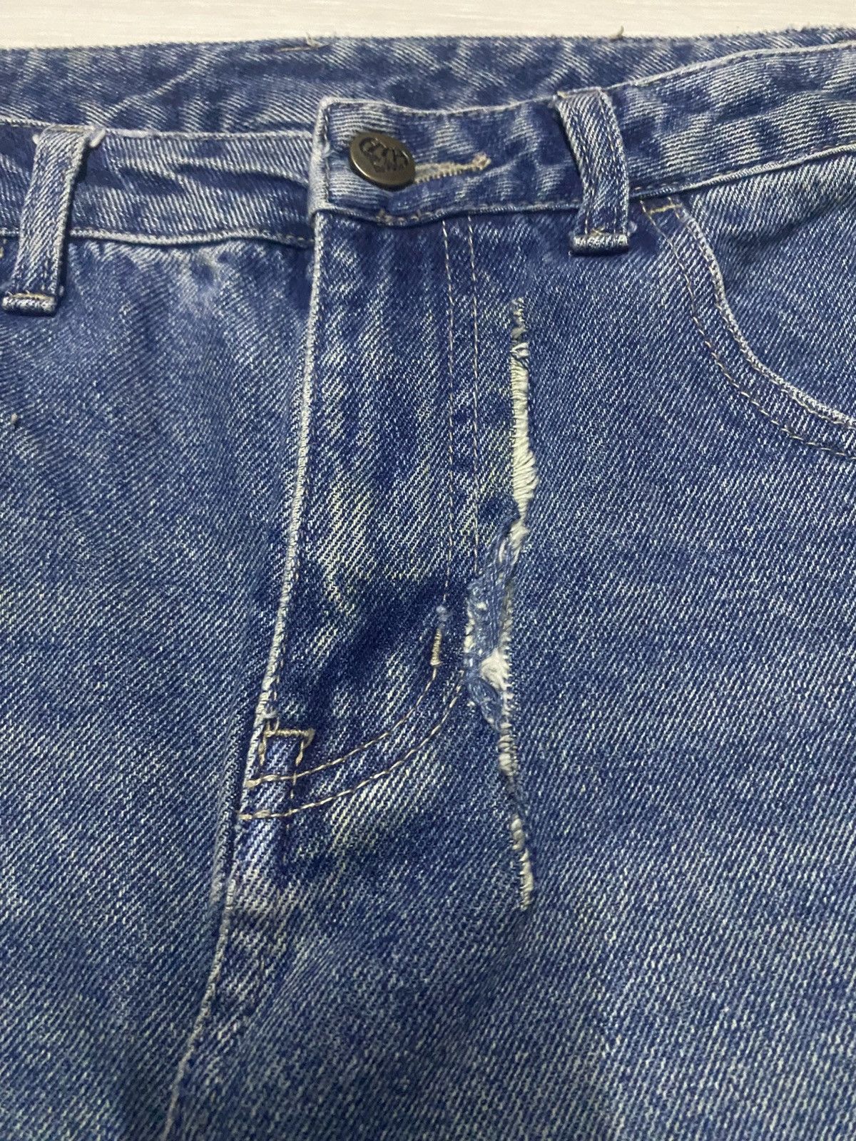 Japanese Brand Hotter Than Hell Wide Leg Zip Panel Jeans Super Statement Size US 30 / EU 46 - 10 Thumbnail
