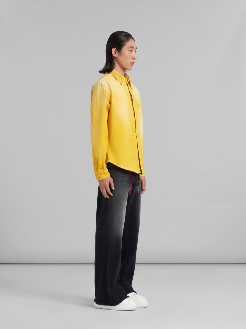 Marni o1w1db10125 Overdyed Bull Denim Shirt in Yellow Size US XL / EU 56 / 4 - 3 Thumbnail