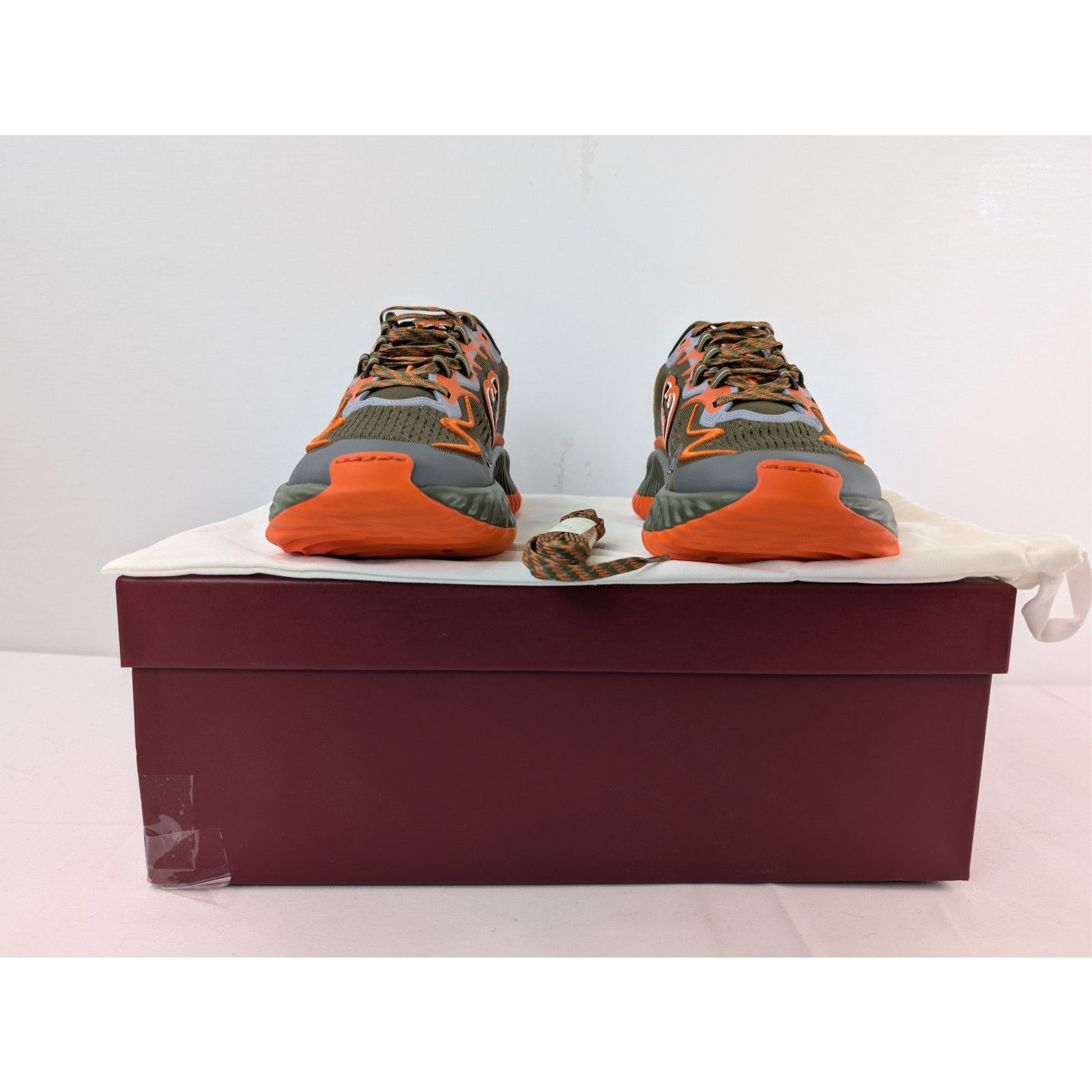 Gucci o1rshd1 Ripple Mesh Low Top Sneakers in Green / Orange Size US 8 / EU 41 - 16 Thumbnail