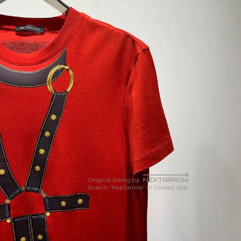 Versace Versace Red Cotton Men's T-Shirt . Size US M / EU 48-50 / 2 - 6 Thumbnail