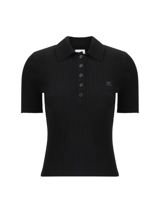 Courreges COURREGES Women Polo Shirts VESMPO029FI0001 9999 BLACK Size S / US 4 / IT 40 - 1 Thumbnail