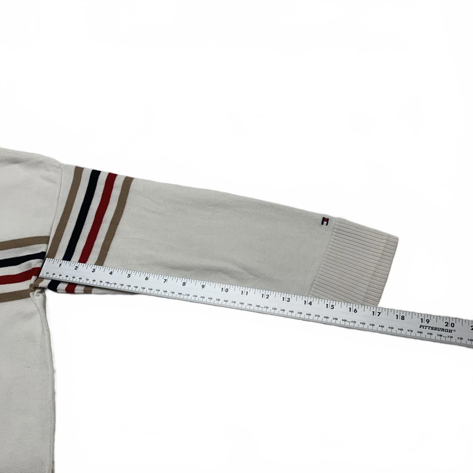 Tommy Hilfiger Tommy Hilfiger Men's Large Beige Striped Mock Neck Sweater Size US L / EU 52-54 / 3 - 4 Thumbnail
