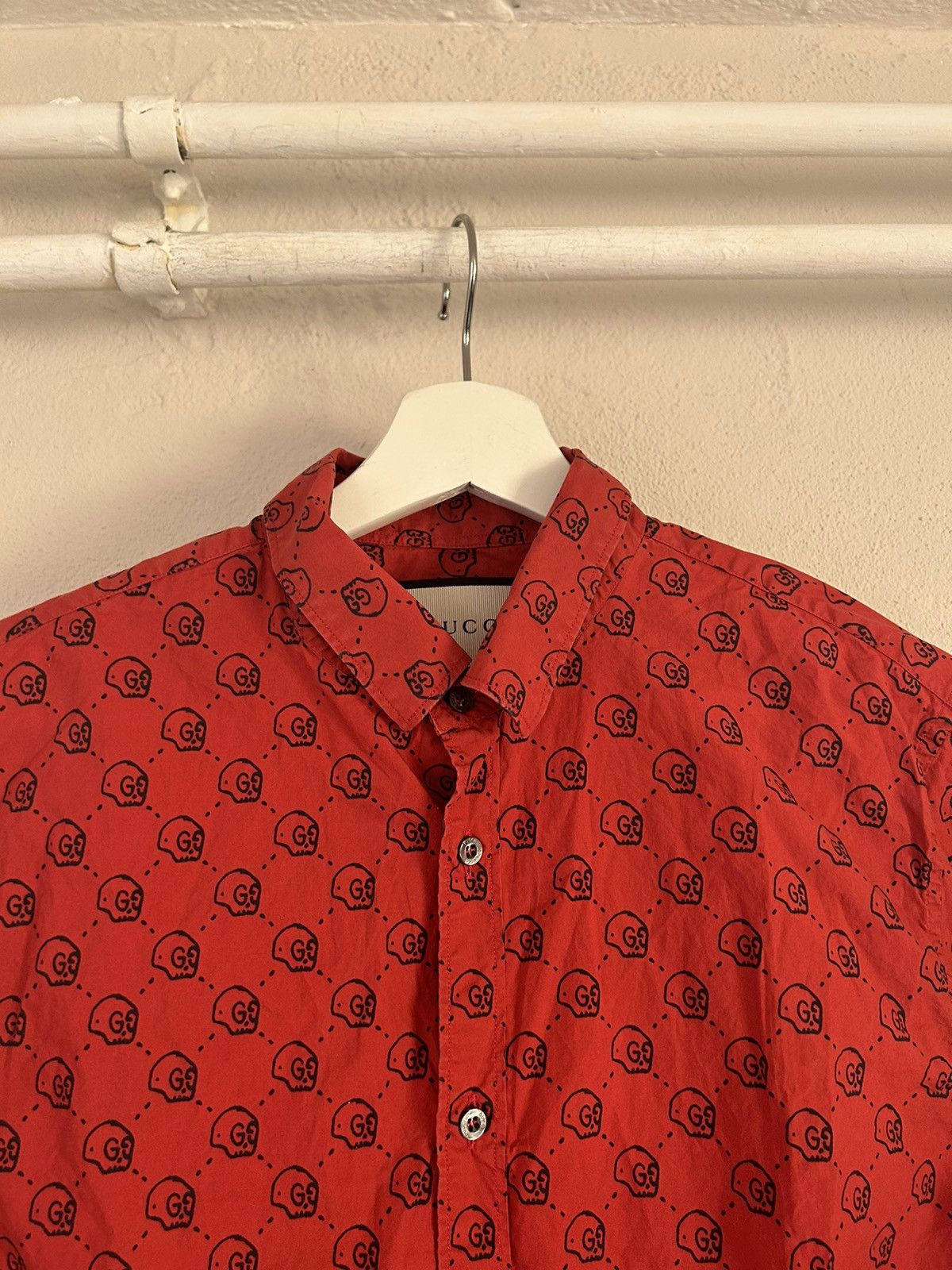 Gucci Gucci Ghost Skull Print Shirt Size US M / EU 48-50 / 2 - 4 Thumbnail