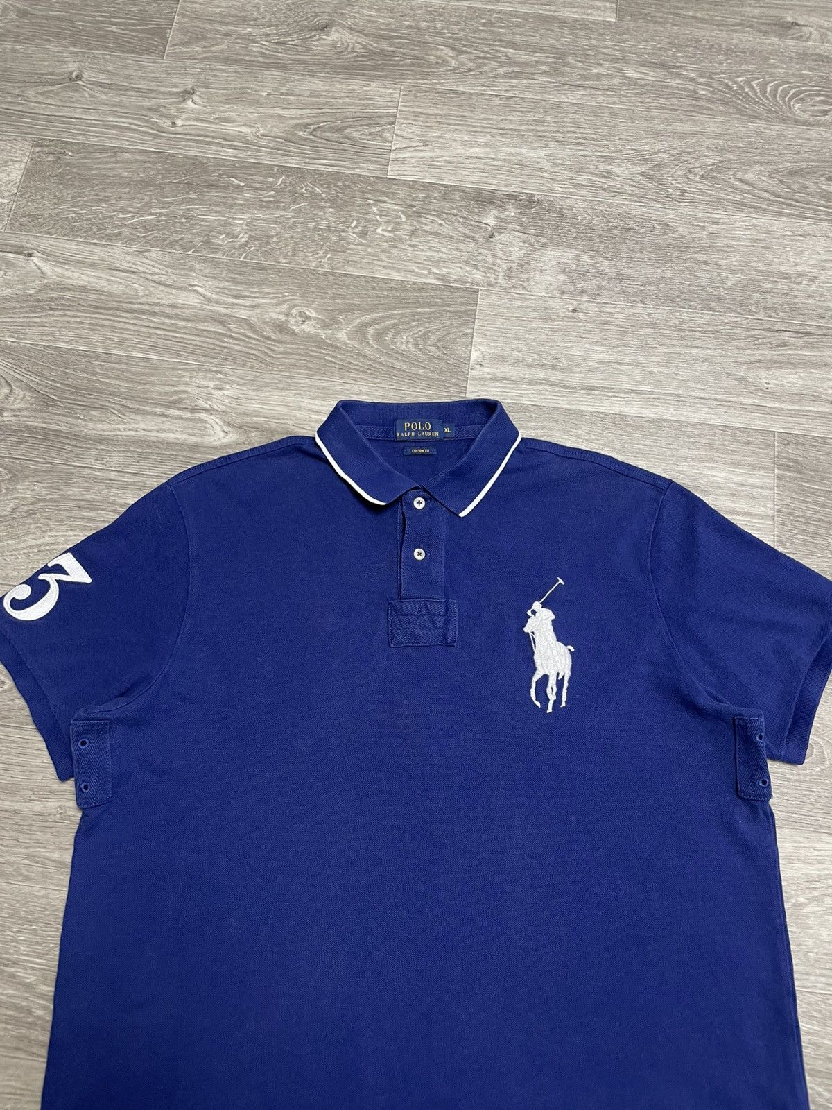 Rugby Ralph Lauren Vintage Polo Ralph Lauren Big Ponny Blue Rugby Polo Shirt Size US XL / EU 56 / 4 - 2 Thumbnail