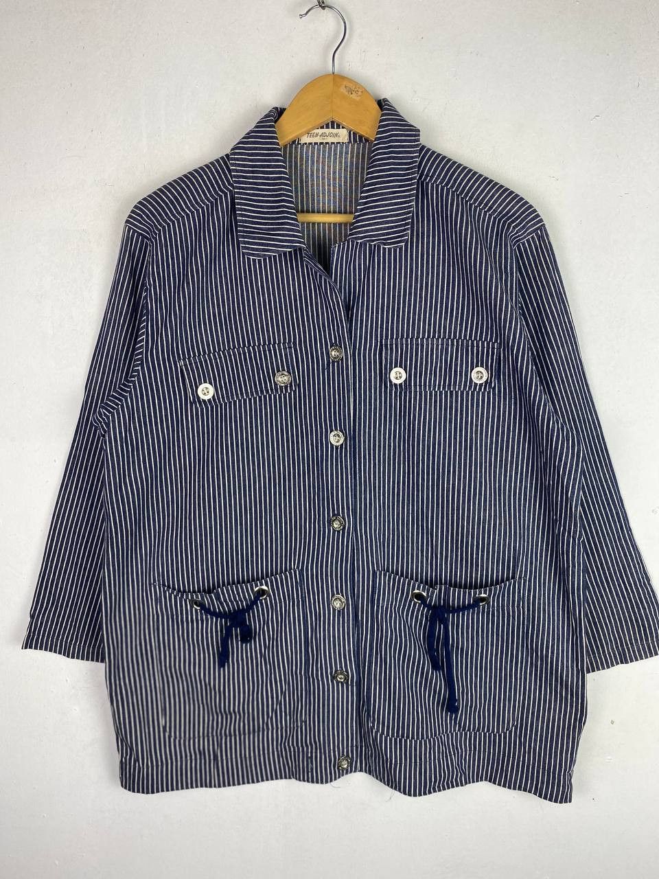 vintage japanese brands hickory striped denim jacket
