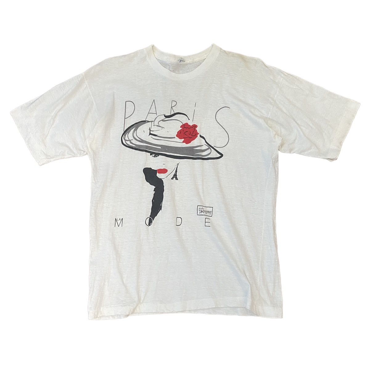 Keith Haring × Vintage Vintage 80s 90s Paris La Mode Danhilo Art T Shirt Size US S / EU 44-46 / 1 - 1 Thumbnail